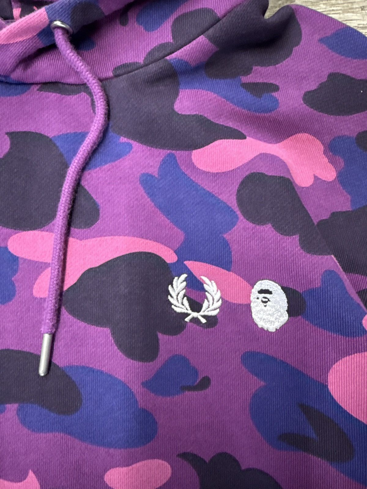 Bape × Fred Perry Bape Fred perry purple camo hood Size US L / EU 52-54 / 3 - 5 Thumbnail