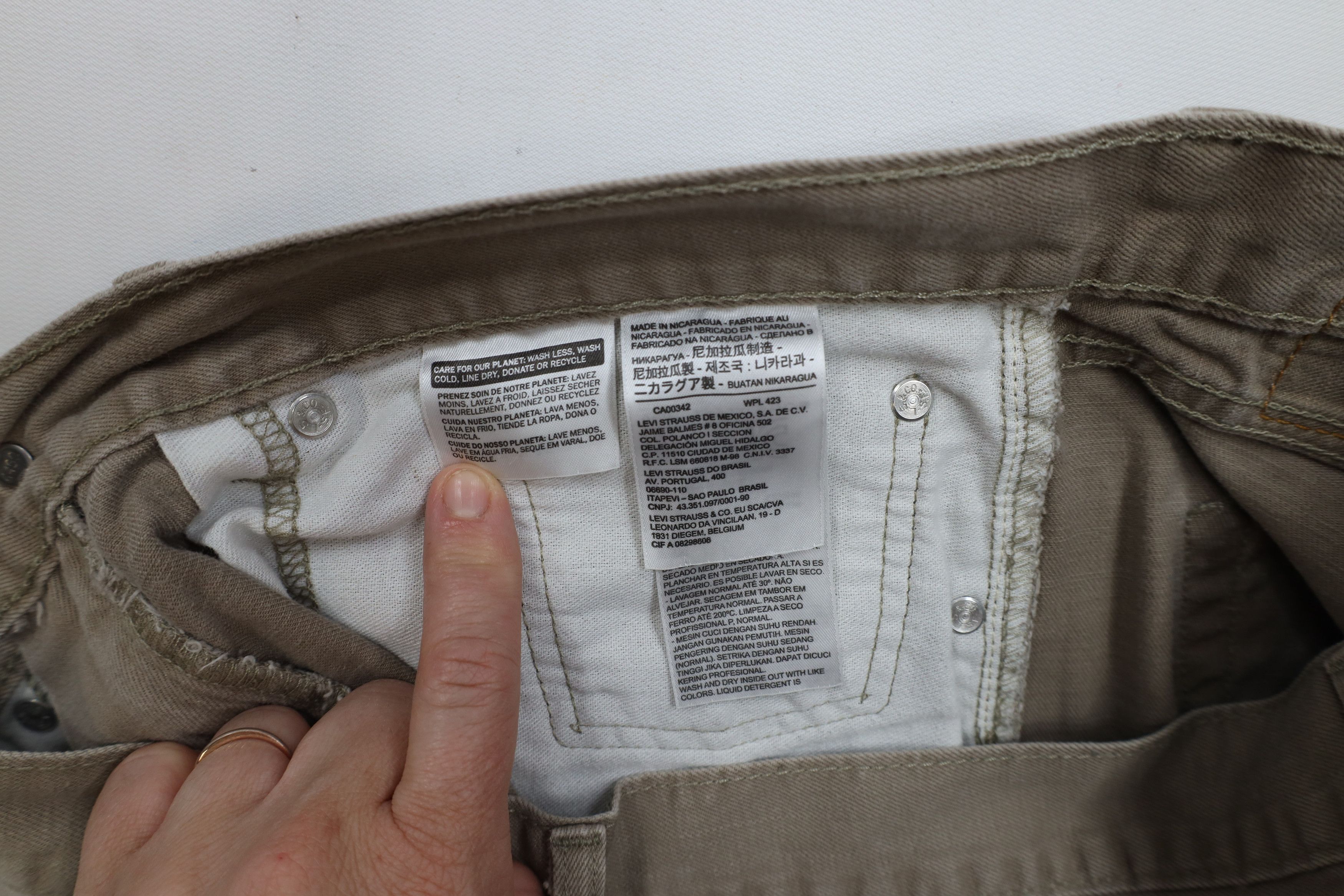 Levi's × Vintage Vintage Y2K Levis 505 Regular Straight Leg Denim Jeans Beige Size US 34 / EU 50 - 7 Thumbnail
