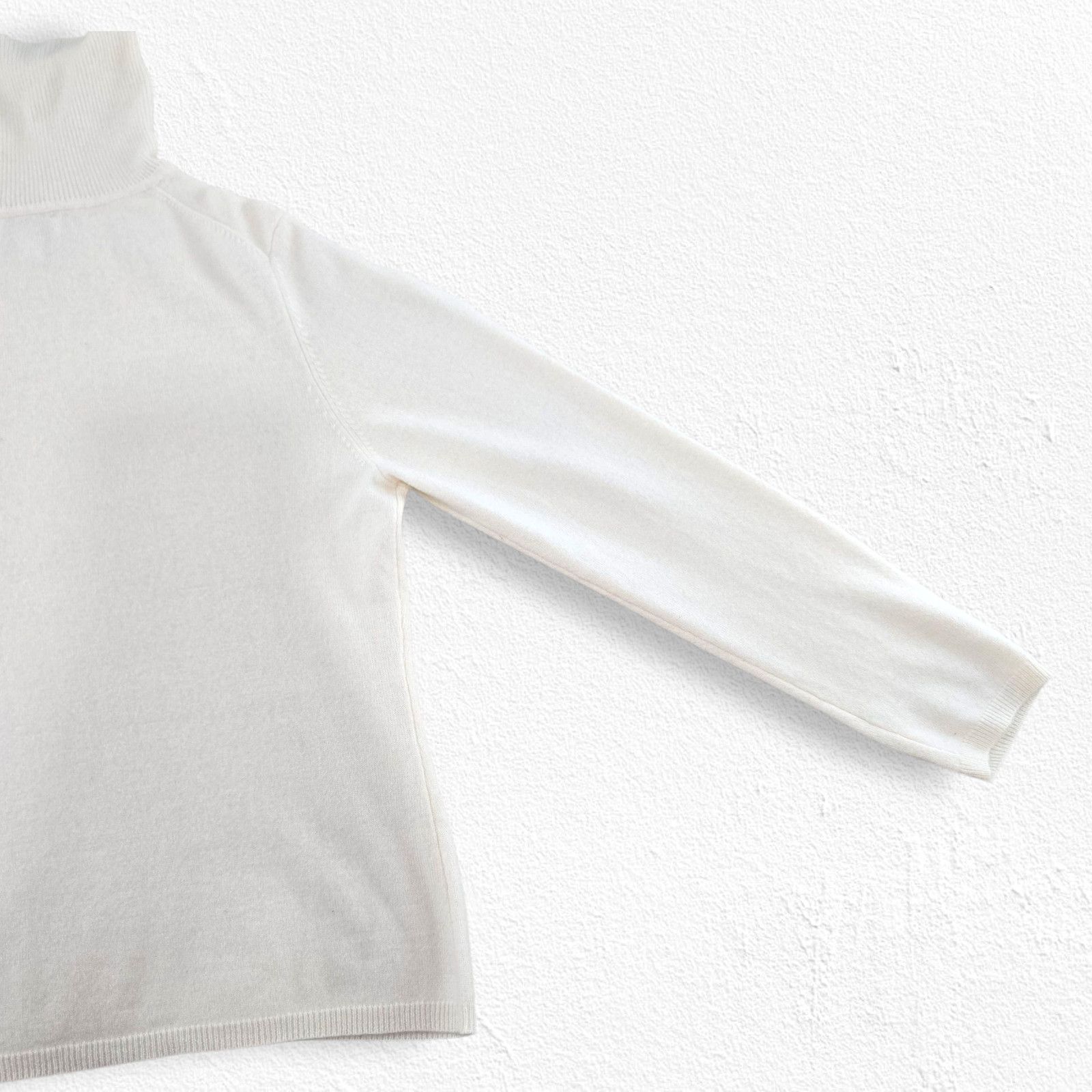 Vintage Y2K Ivory Cashmere Turtleneck Sweater Large Size L / US 10 / IT 46 - 6 Thumbnail