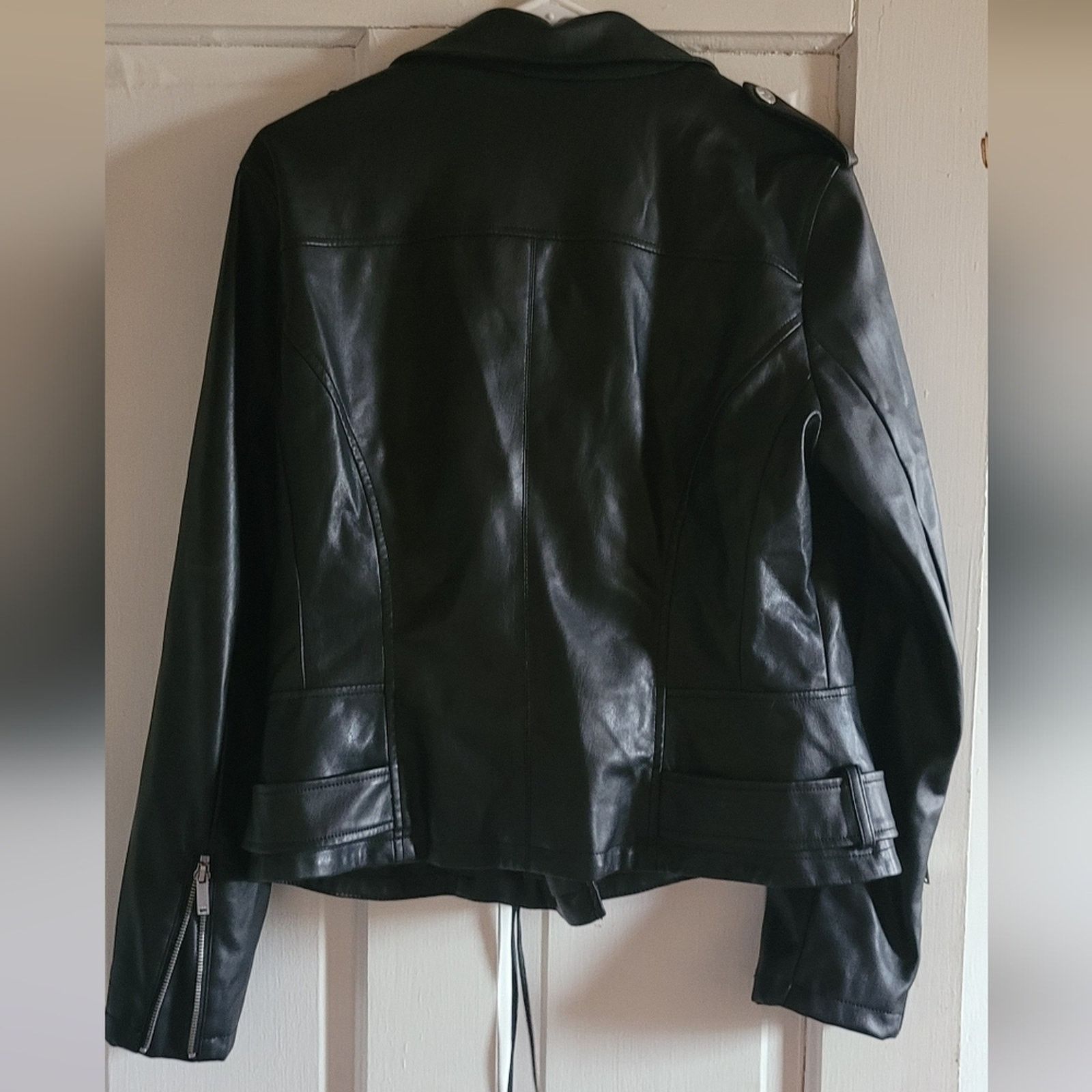 Karl Lagerfeld Karl Lagerfeld faux leather lace-up motorcycle jacket Size L / US 10 / IT 46 - 2 Thumbnail