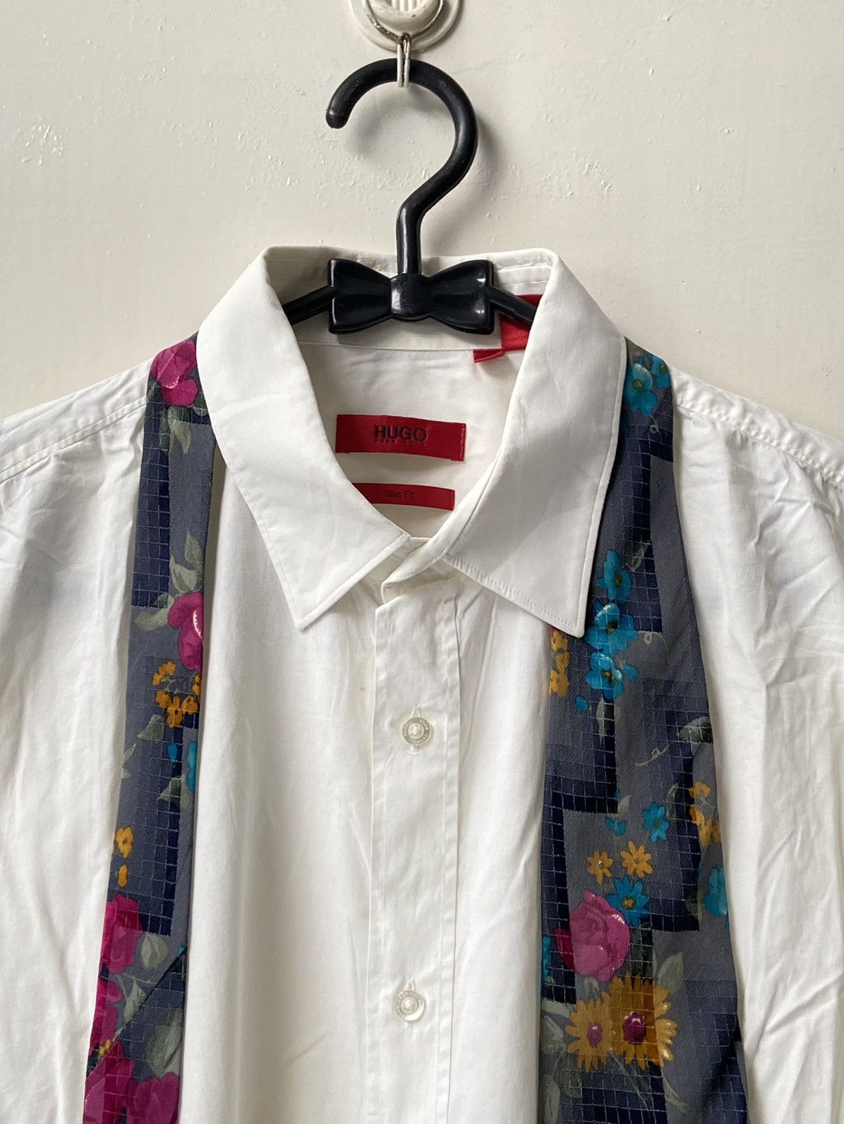 Designer × Hugo Boss × Japanese Brand HUGO BOSS White Shirt Tie Size US M / EU 48-50 / 2 - 13 Thumbnail