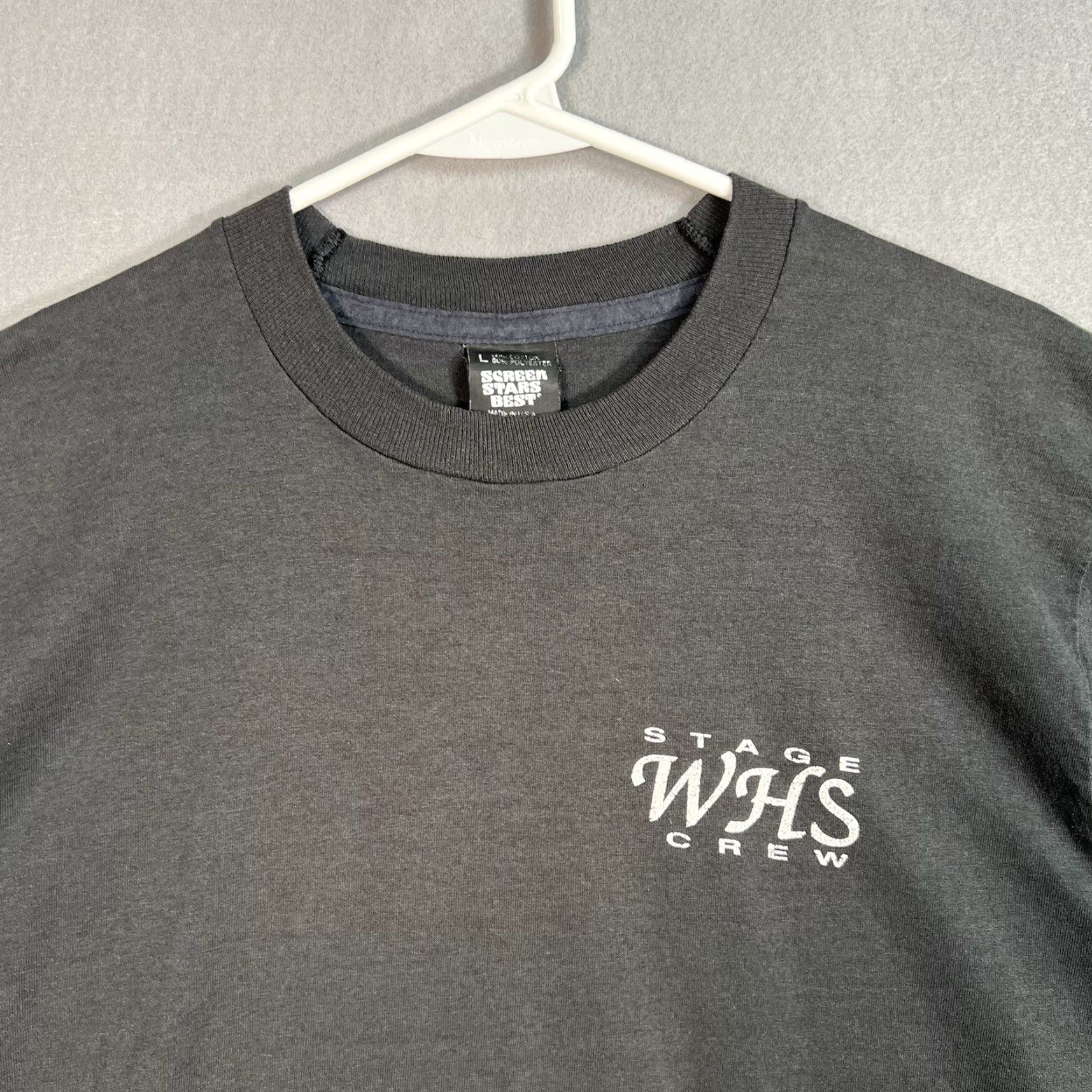Vintage VINTAGE WHS Stage Crew Band Promo T Shirt Adult Large Black USA Made Mens Size US L / EU 52-54 / 3 - 5 Thumbnail