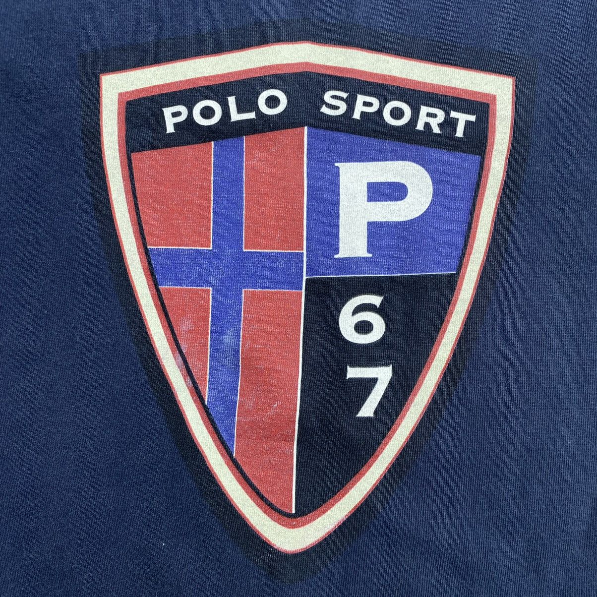 Polo Ralph Lauren 1990s Vintage Polo Sport Ralph Lauren P67 Police Shield Tee Size US L / EU 52-54 / 3 - 4 Thumbnail