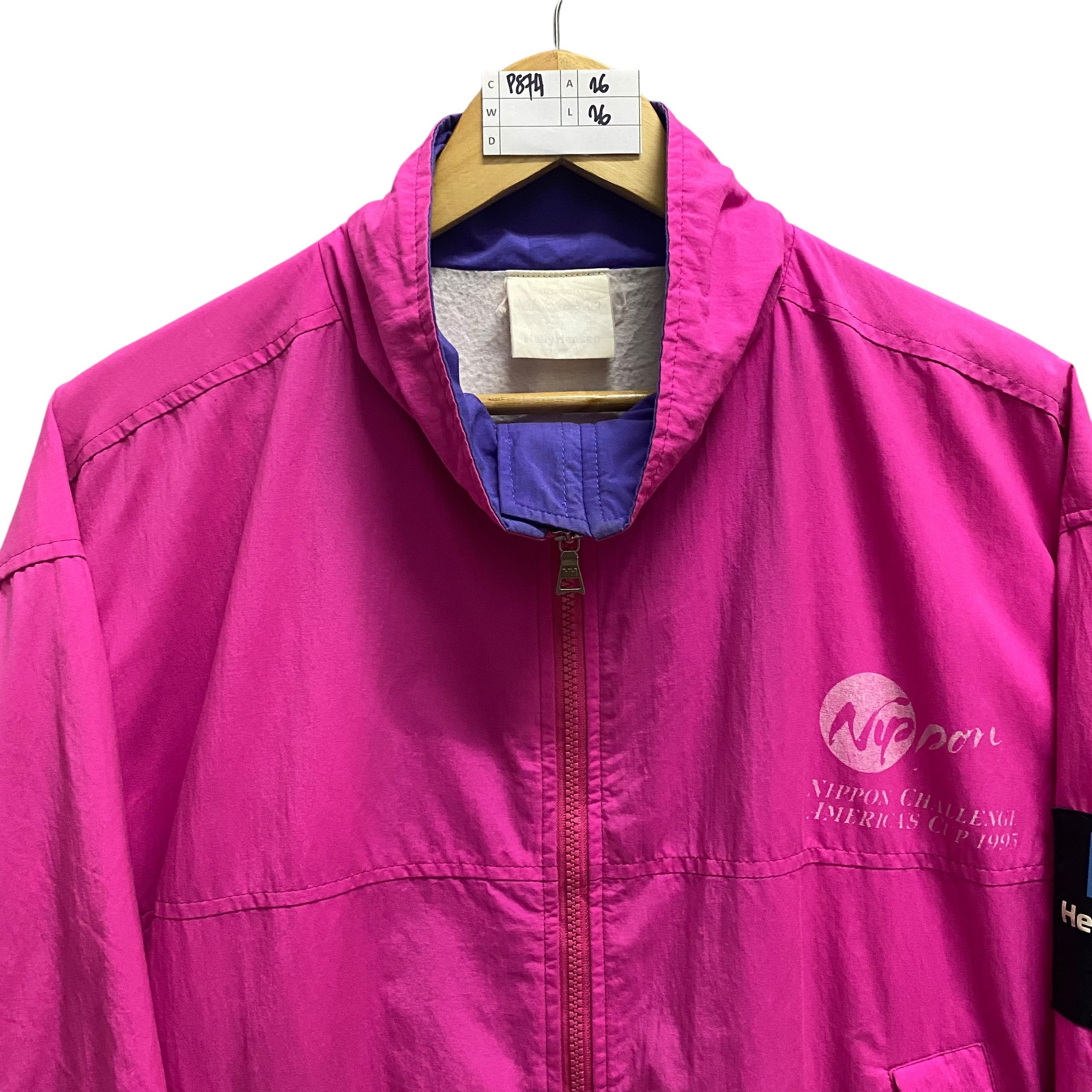 Helly Hansen Vintage Nippon Challenge America's Cup Pink Windbreaker L Size US L / EU 52-54 / 3 - 6 Thumbnail