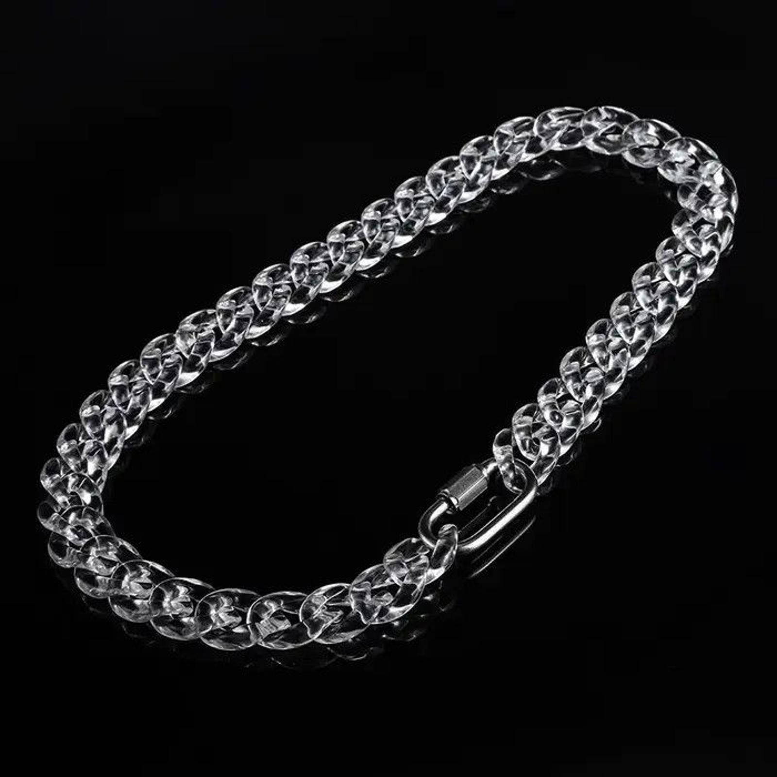 Jewelry See Through Cuban Chain Necklace Size ONE SIZE - 2 Thumbnail
