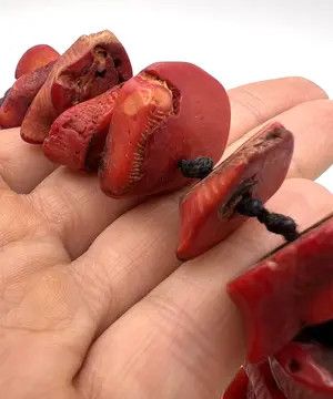 Handmade Massive Vintage Necklace Beads Natural Red Coral 101 gr Size ONE SIZE - 6 Thumbnail