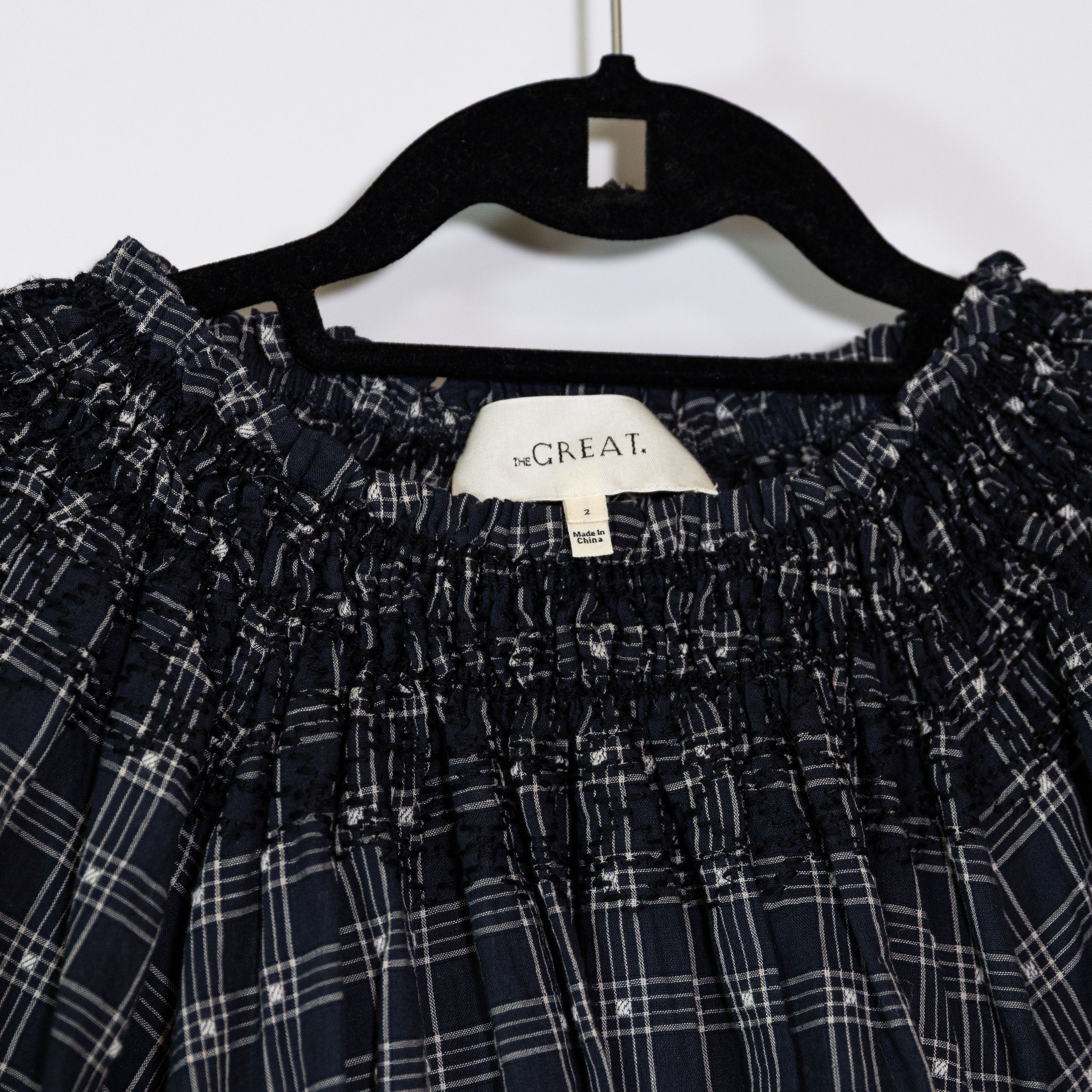 THE GREAT The Great. The Fair Top Cotton Linen Size XS / US 0-2 / IT 36-38 - 2 Thumbnail