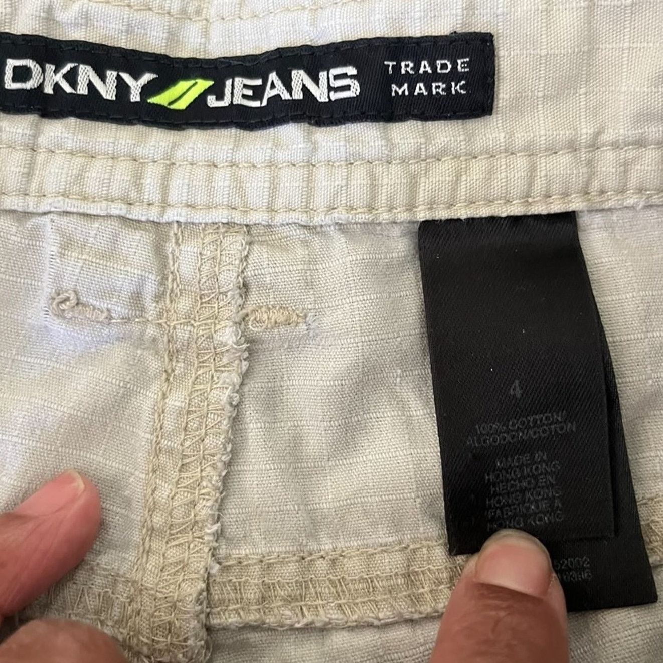 DKNY Vintage Y2K DKNY Cargo Mom Golf Shorts 100% Cotton Preppy Size 27" / US 4 / IT 40 - 7 Thumbnail