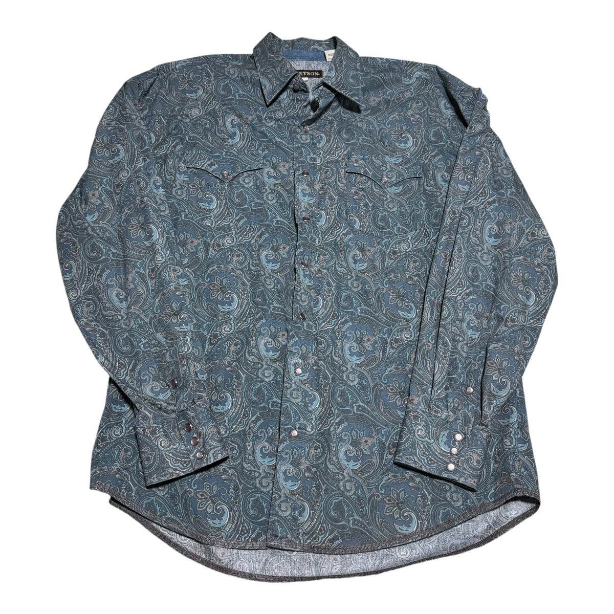 Stetson Stetson Paisley Cotton Pearl Snap Long Sleeve Shirt Men’s XL Size US XL / EU 56 / 4 - 1 Thumbnail