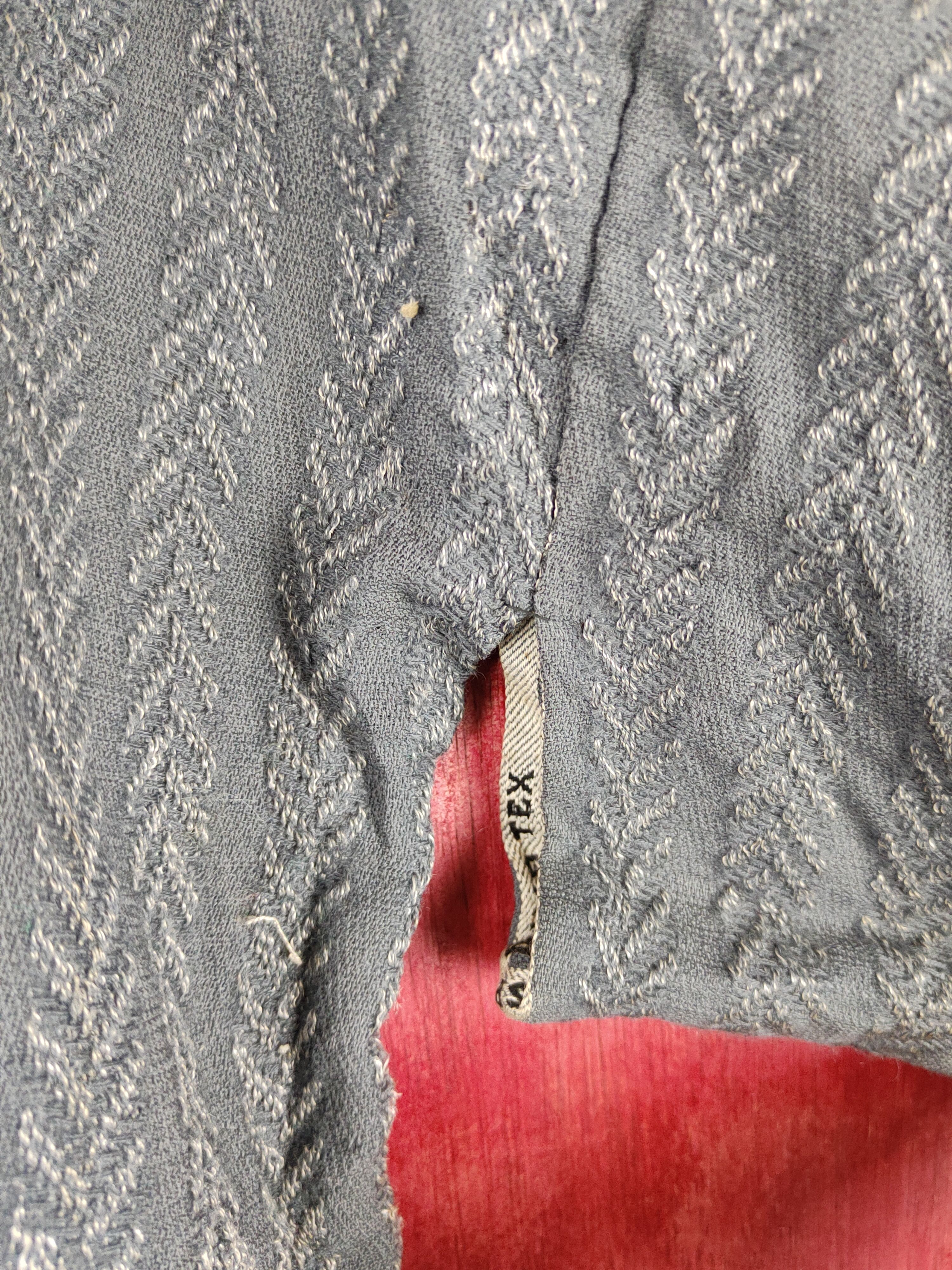 Komono Special Chiyotex vintage japan Dark Gray Kimono #S1364 Size US L / EU 52-54 / 3 - 9 Thumbnail
