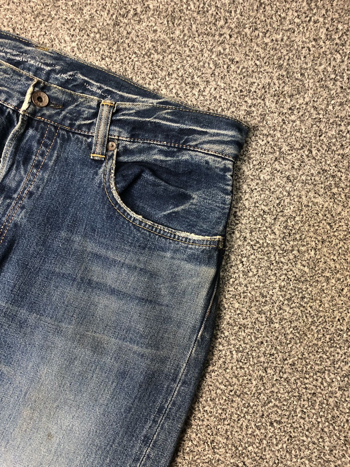 Edwin × Japanese Brand × Vintage 💥RARE💥Vintage Faded EDWIN 505 Half Salvedge Jeans Size US 37 - 6 Thumbnail