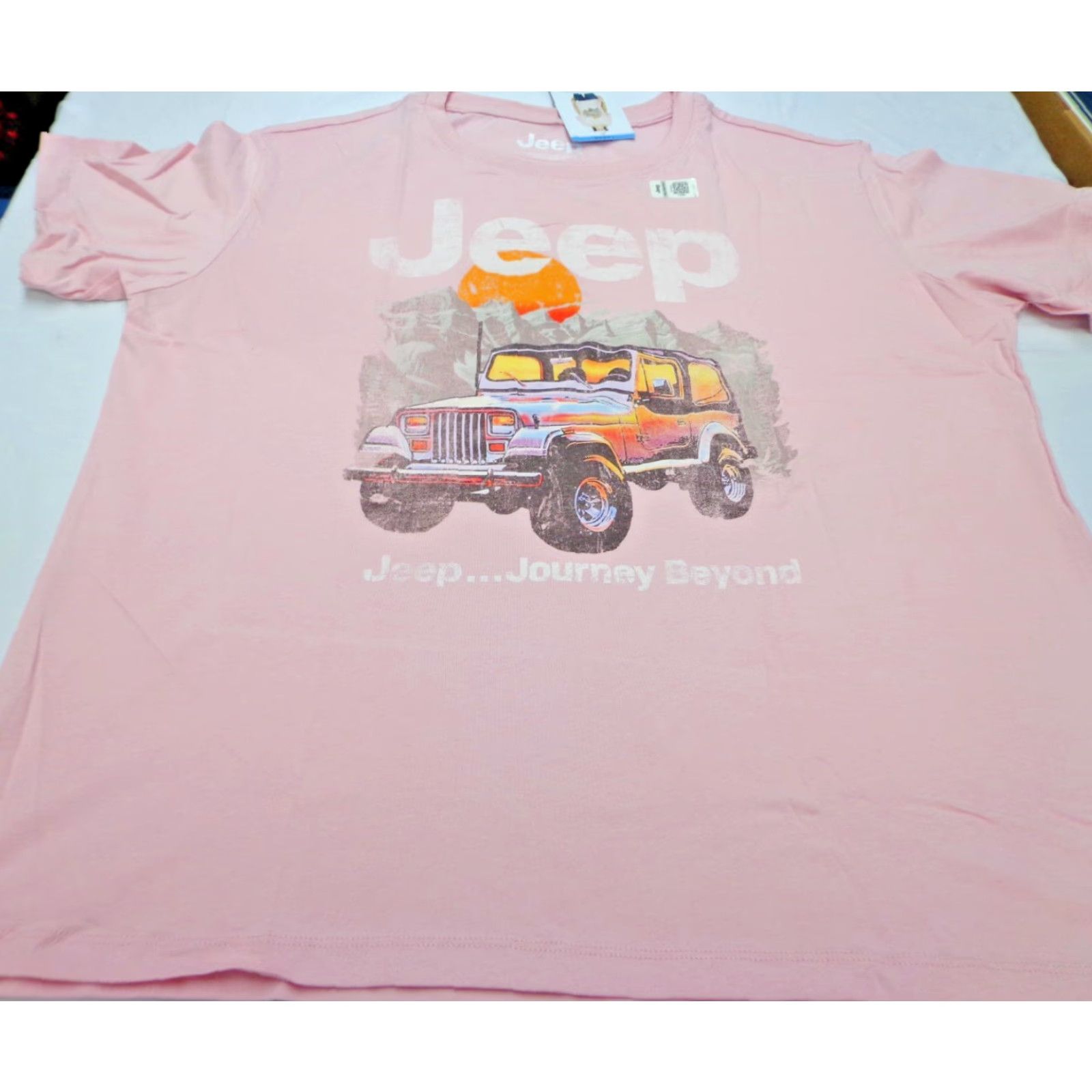 Jeep Jeep T-Shirt Pink L Regular Unisex Adults Cotton Short Sleeve New Size L / US 10 / IT 46 - 2 Thumbnail