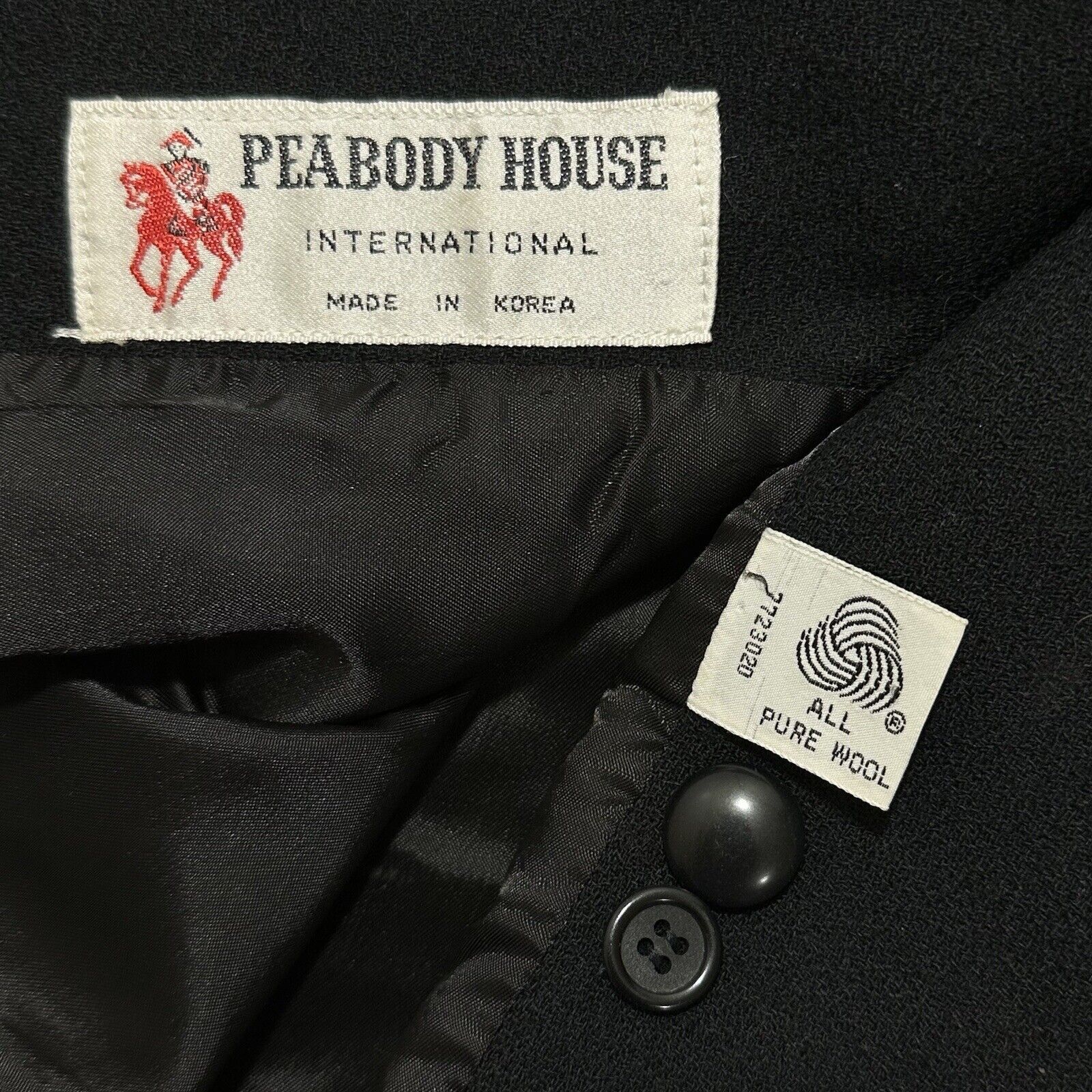 Vintage Vintage Peabody House International 5/6 Wool Blazer Black Size M / US 6-8 / IT 42-44 - 6 Thumbnail