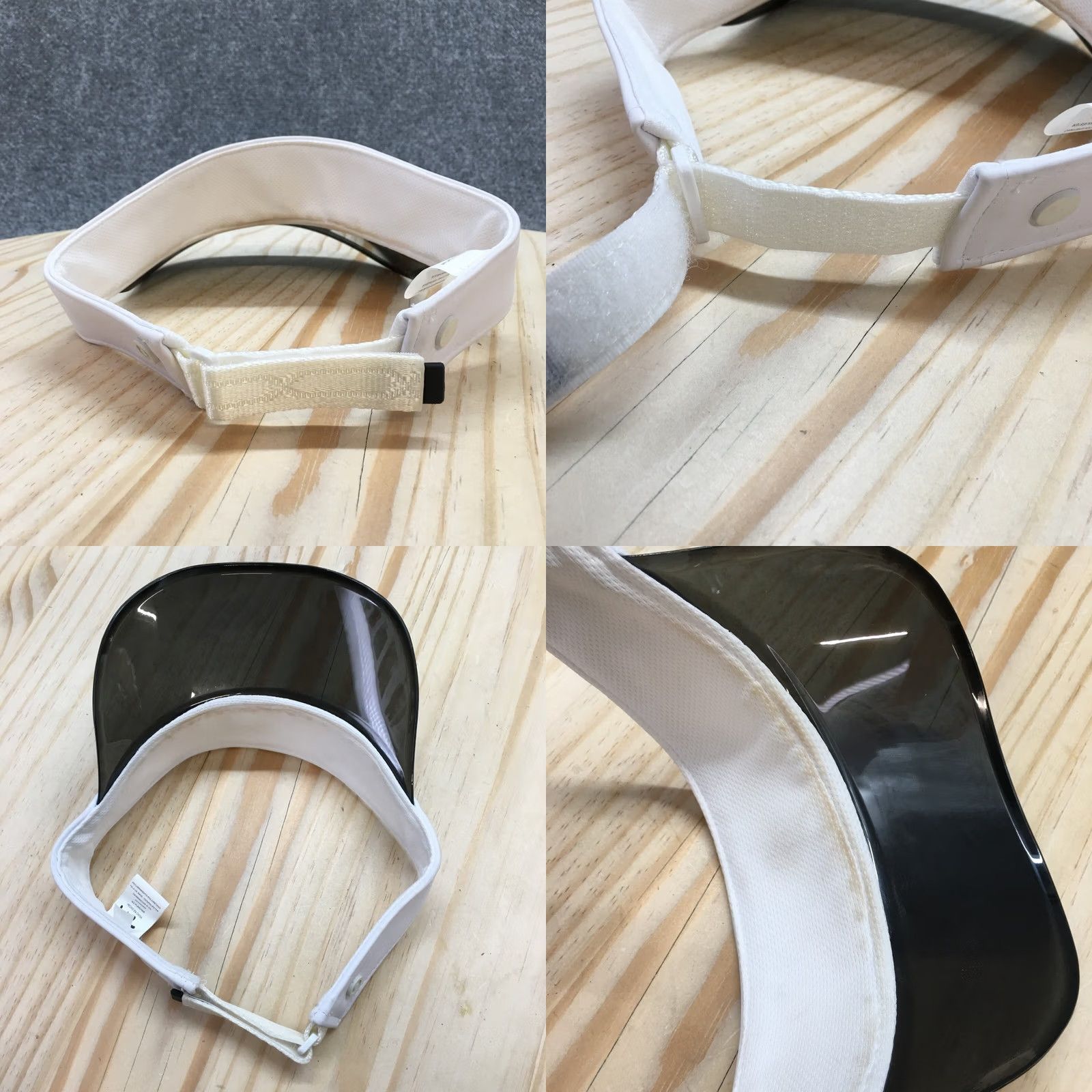 Hunter Hunter Visor Hat Mens White Black One Size Adjustable Polyurethane Curved Brim Size ONE SIZE - 8 Thumbnail