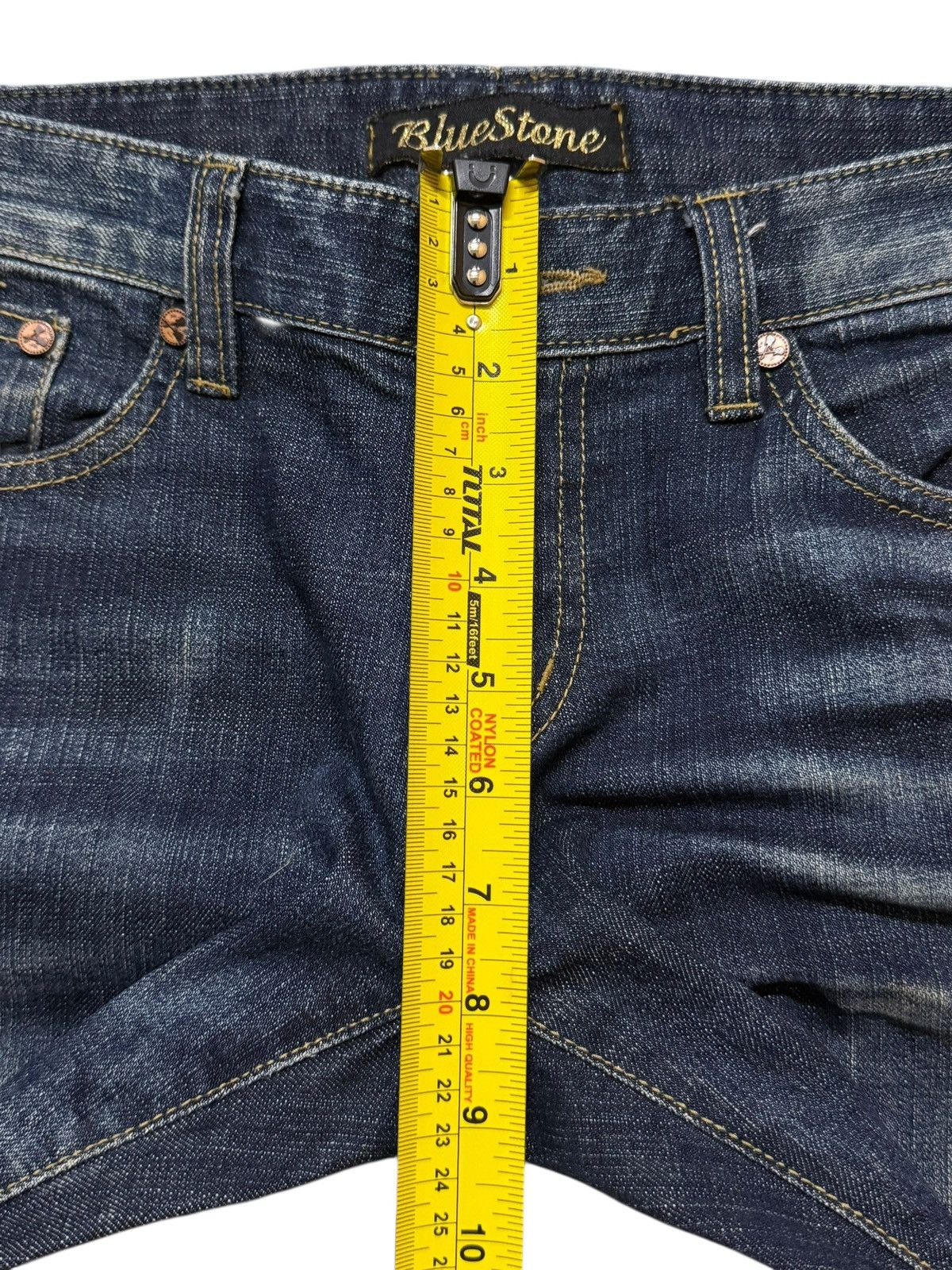 If Six Was Nine Vintage Y2K Blue Faded Wash Clawmark Whiskers Wide Leg Flare Size US 31 - 12 Thumbnail