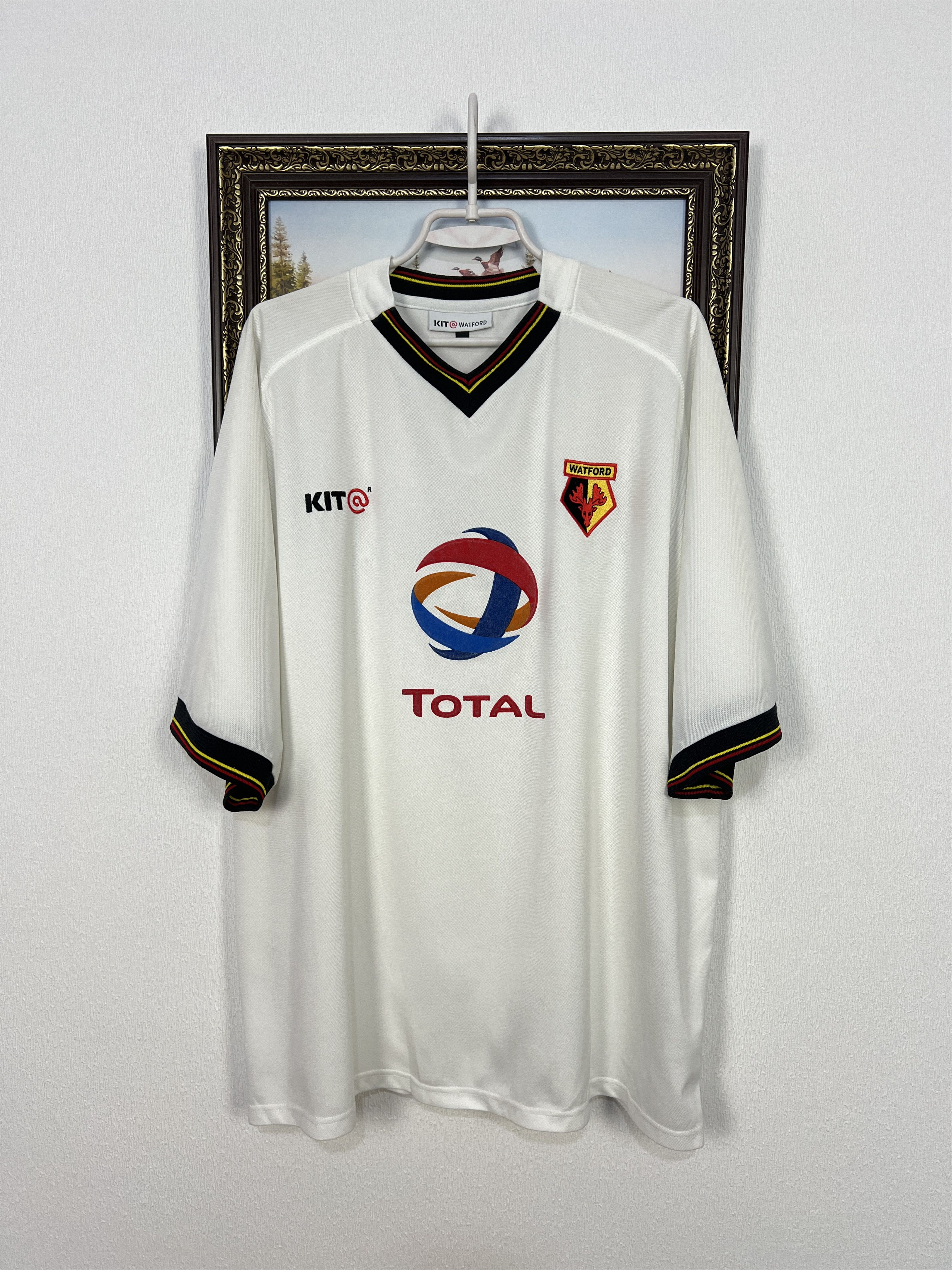 Vintage Watford Away football shirt 2003 Soccer White Jersey 3XL Size US XXL / EU 58 / 5 - 1 Thumbnail