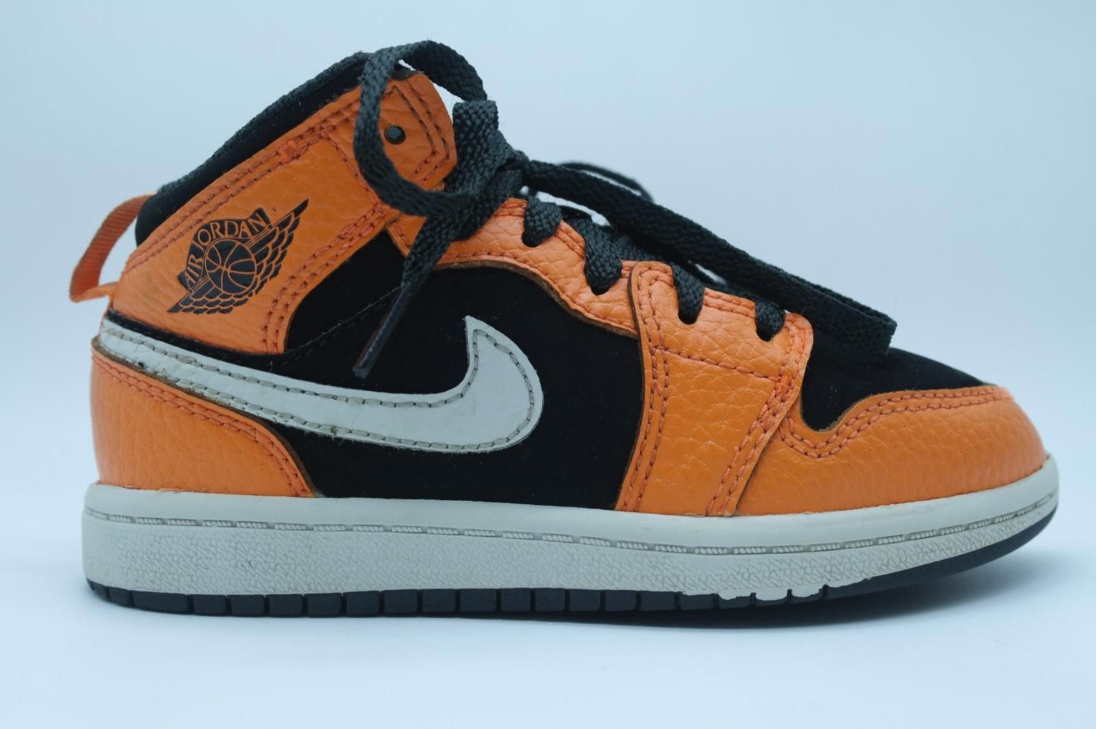 Nike Nike Air Jordan 1 Retro Mid BQ6932-802 Black Orange Size 11C Size US 11 / EU 44 - 1 Thumbnail