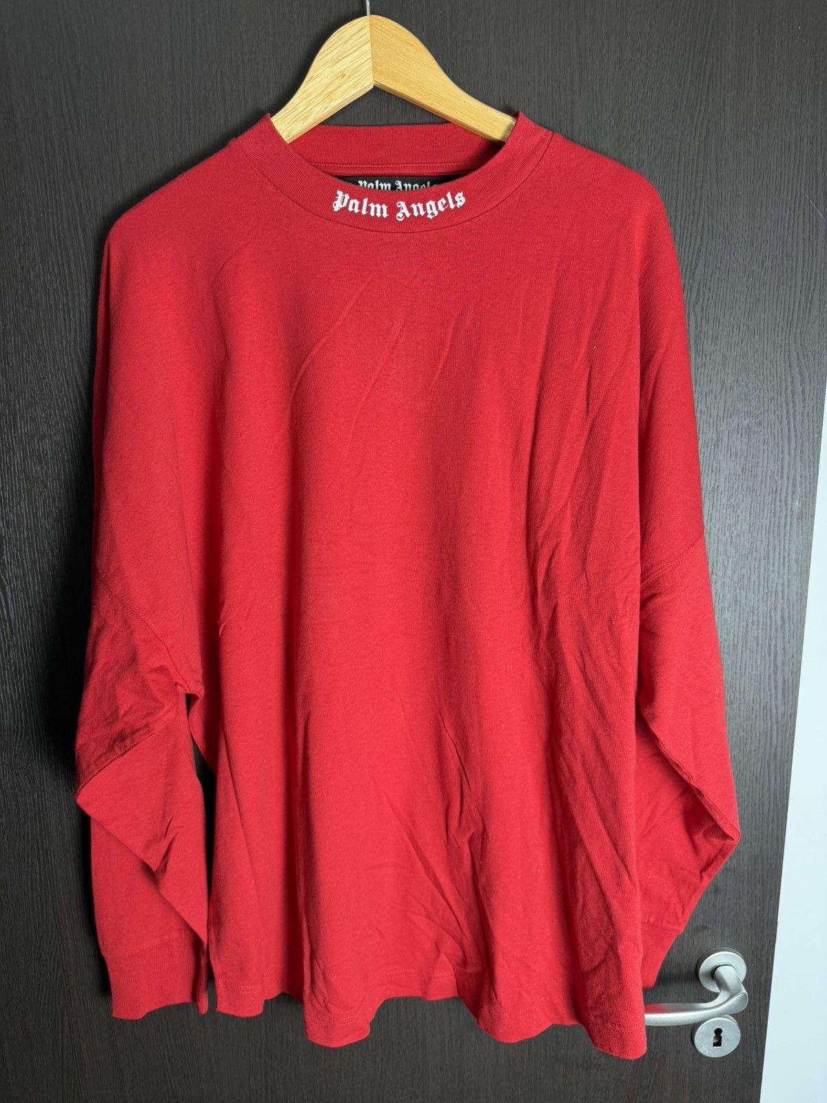 Palm Angels Palm Angels Red Logo Longsleeve T-shirt *NEW* Size US XL / EU 56 / 4 - 2 Thumbnail
