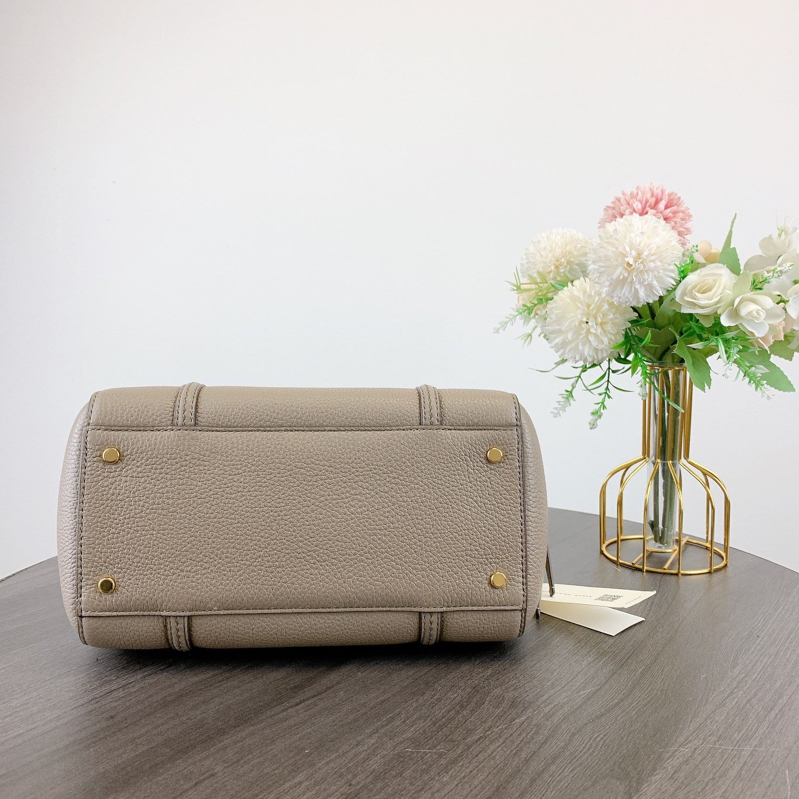 Tory Burch Tory Burch 141955 THEA SMALL WEB SATCHEL IN GRAY HERON Size ONE SIZE - 4 Thumbnail
