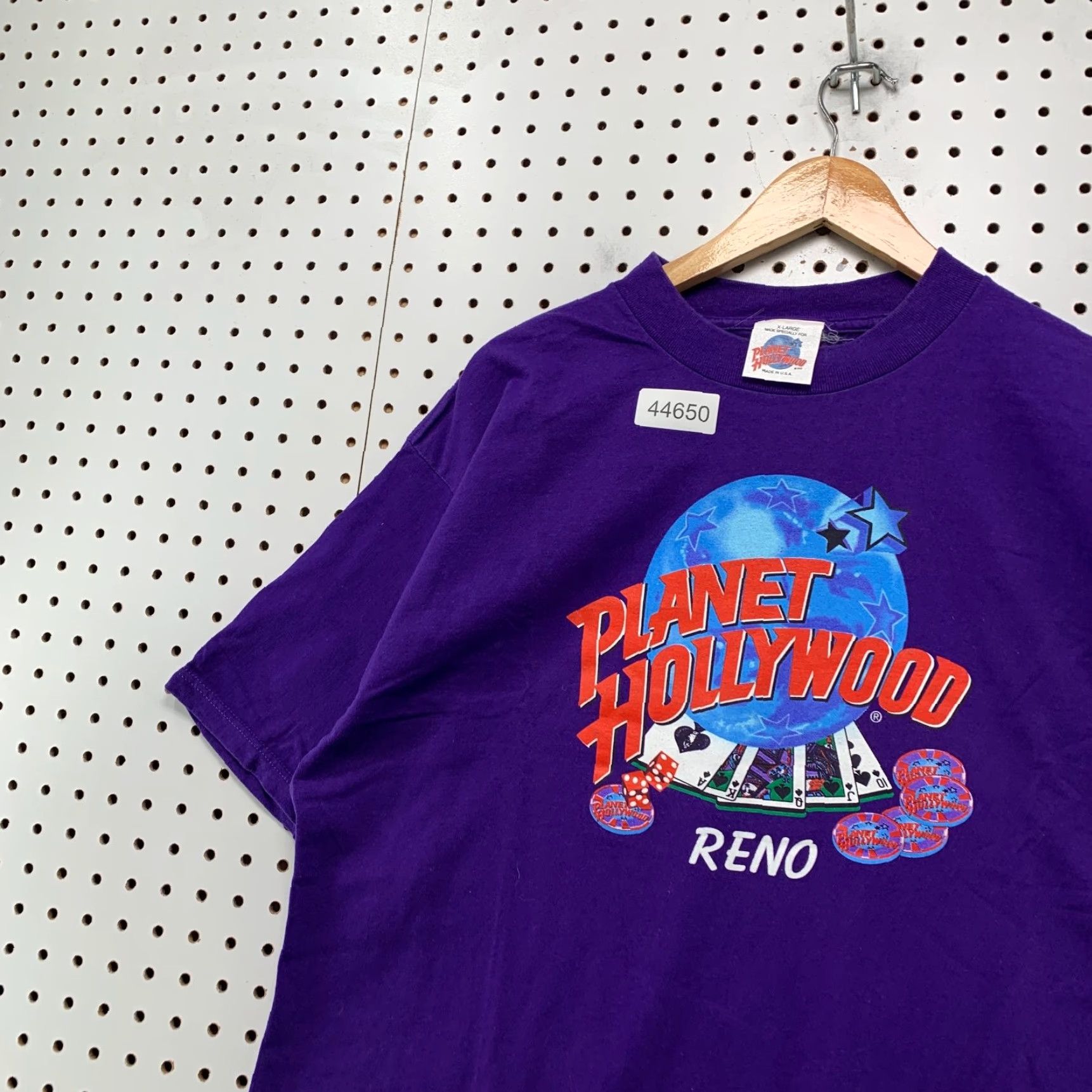 Planet Hollywood VINTAGE Planet Hollywood Shirt Mens XL Purple 90s Graphic Made USA Size US XL / EU 56 / 4 - 3 Thumbnail