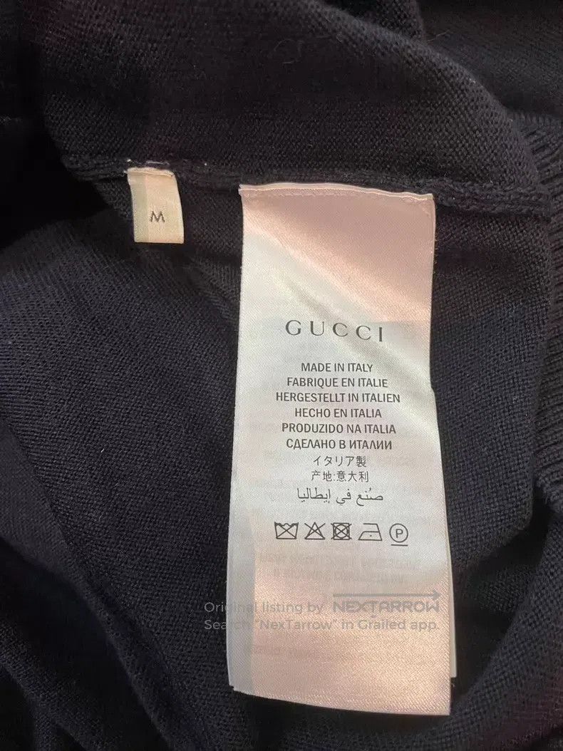 Gucci Gucci Little Bee Dark Blue Knitwear coat Size M / US 6-8 / IT 42-44 - 5 Thumbnail