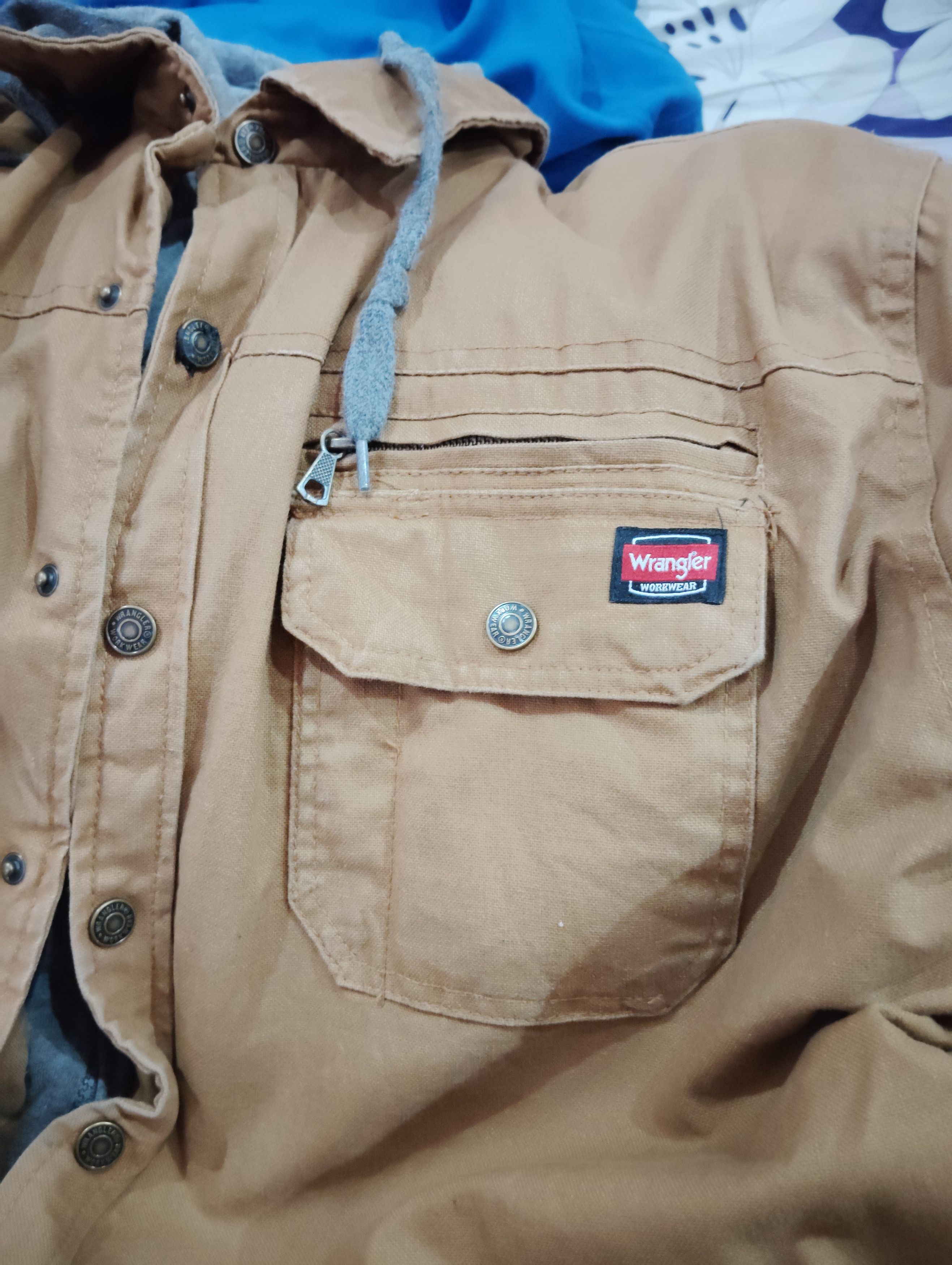 Wrangler Wrangler Workwear Jacket Long Sleeve Hoodie Jacket L Size Size US L / EU 52-54 / 3 - 3 Thumbnail