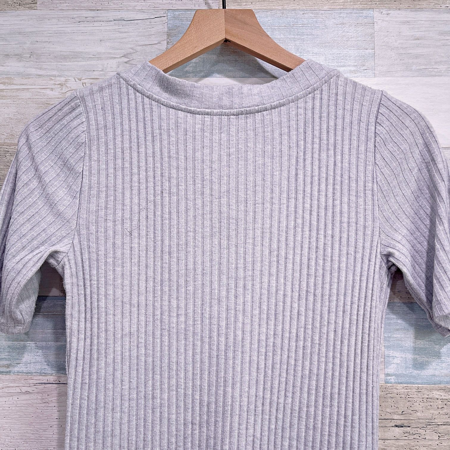 Loft LOFT Ribbed Henley Column Dress Gray Womens XS Size XS / US 0-2 / IT 36-38 - 4 Thumbnail