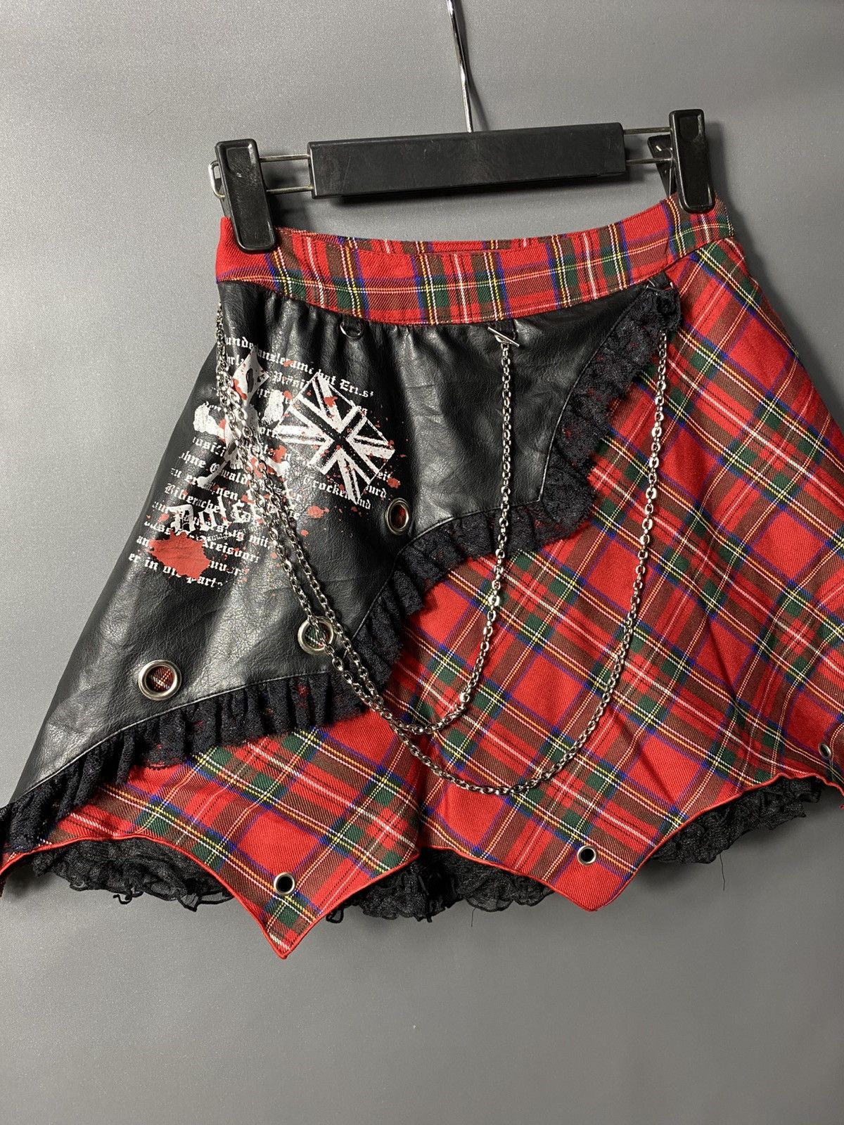 Seditionaries Seditionaries MAD PUNK Bondage Tartan Plaid Punker Skirt Size 30" / US 8 / IT 44 - 2 Thumbnail