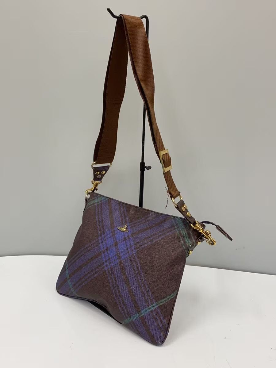 Vivienne Westwood Plaid Orb Leather Shoulder Bag Size ONE SIZE - 2 Thumbnail