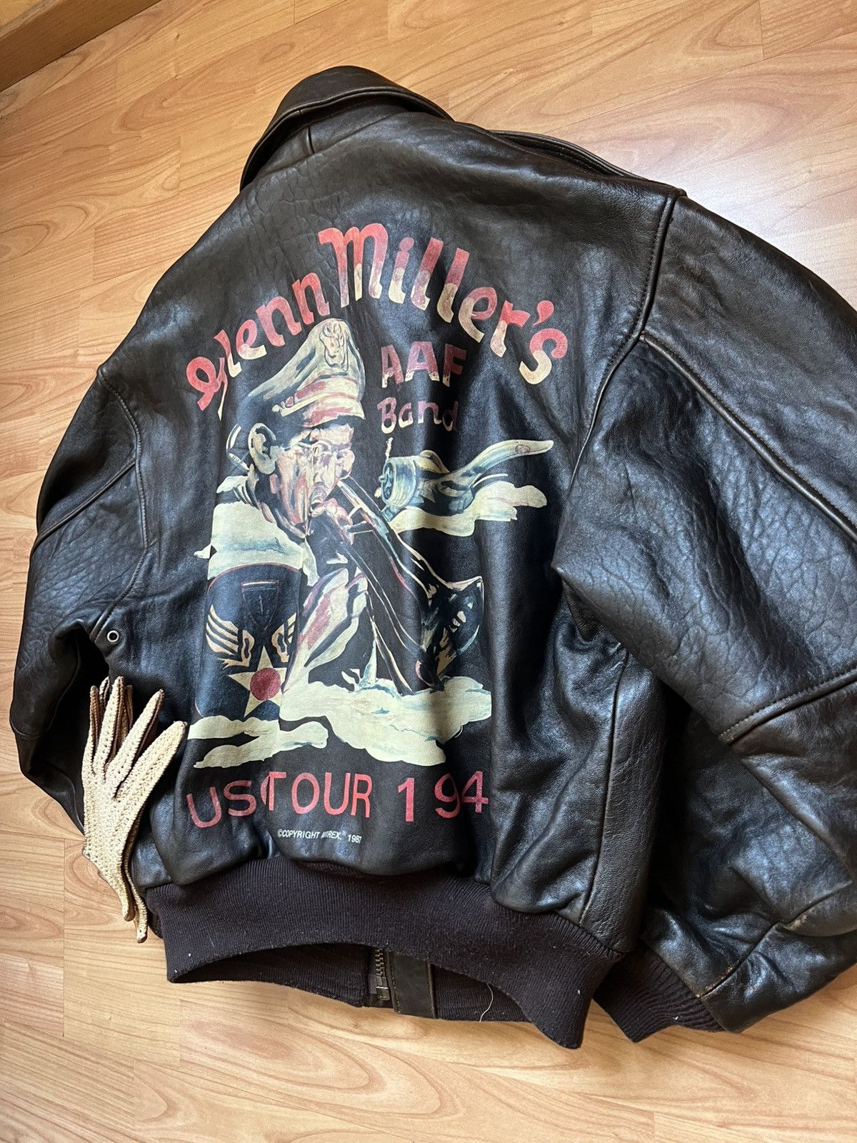 Avirex Avirex Flight Jacket Leather Glenn Miller’s Design Vintage Size US L / EU 52-54 / 3 - 4 Thumbnail