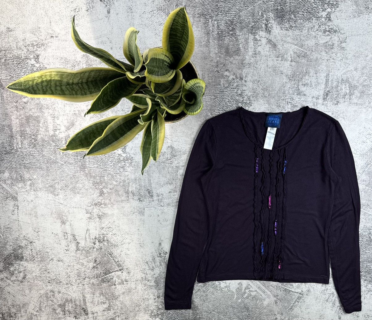 Kenzo Kenzo Jeans Women’s L Size Viscose Slim Y2K Longsleeve Jersey T Shirt Tunic Top Size L / US 10 / IT 46 - 1 Thumbnail