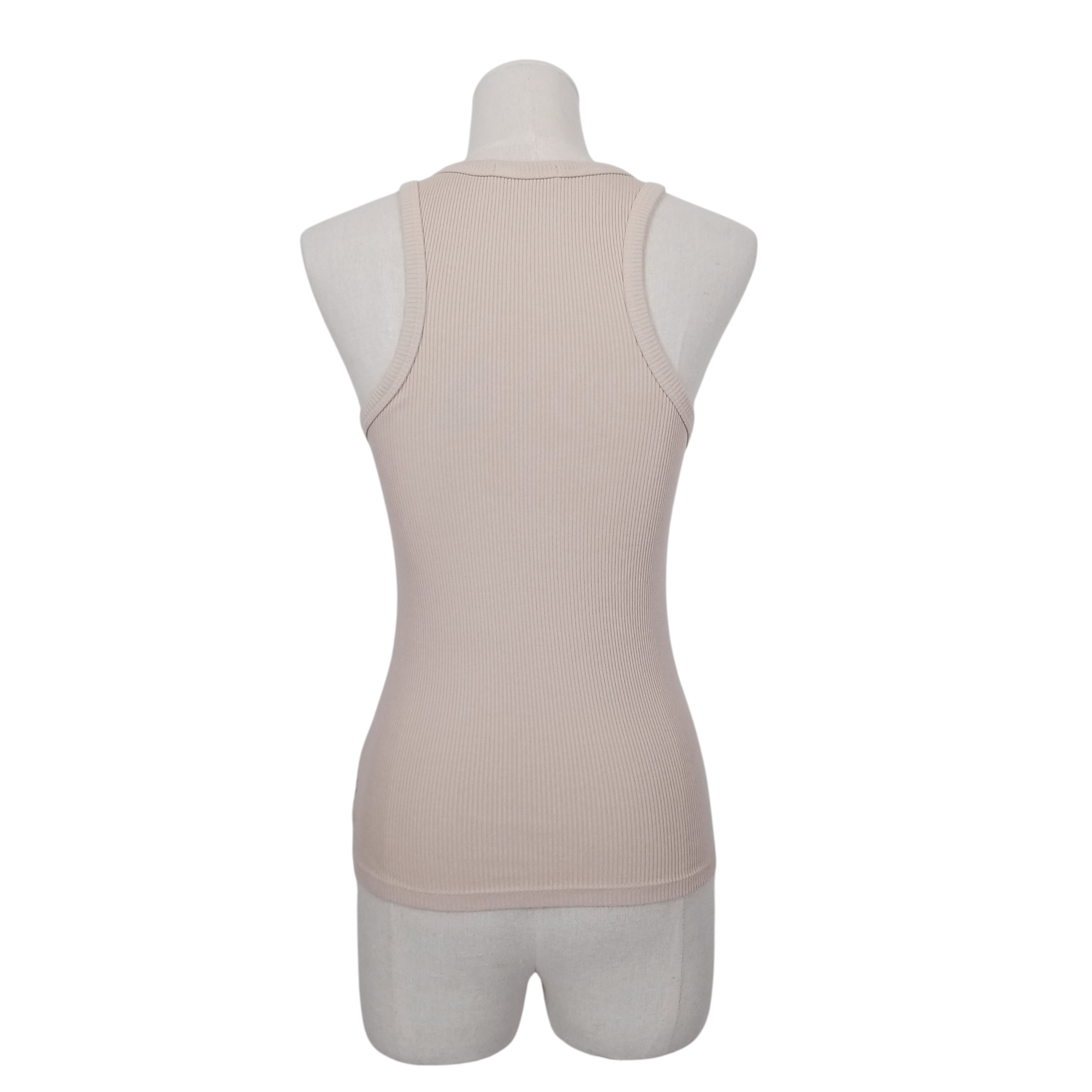 Agolde Rib Tank Latte Sz Small Size S / US 4 / IT 40 - 3 Thumbnail