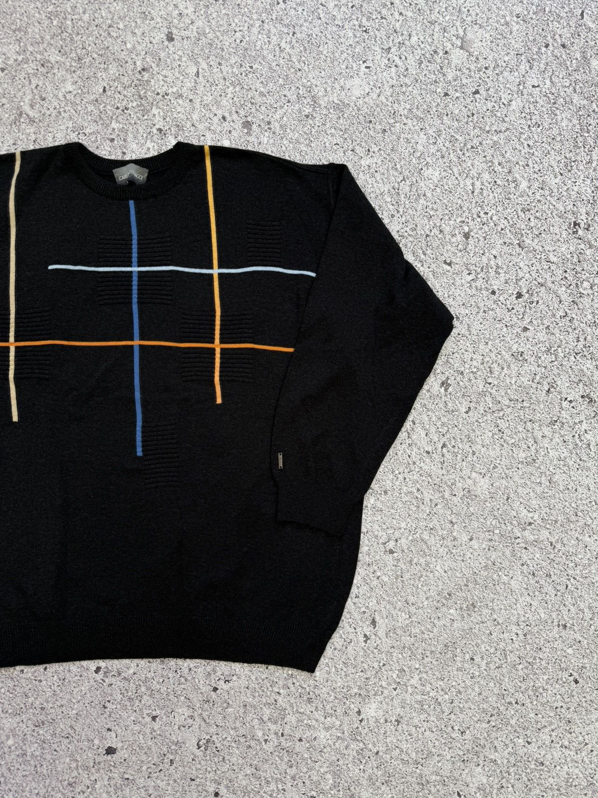 Carlo Colucci × Designer × Japanese Brand Vintage 1990’s Carlo Colucci Geometric Sweater Coogi Style Size US XXL / EU 58 / 5 - 3 Thumbnail