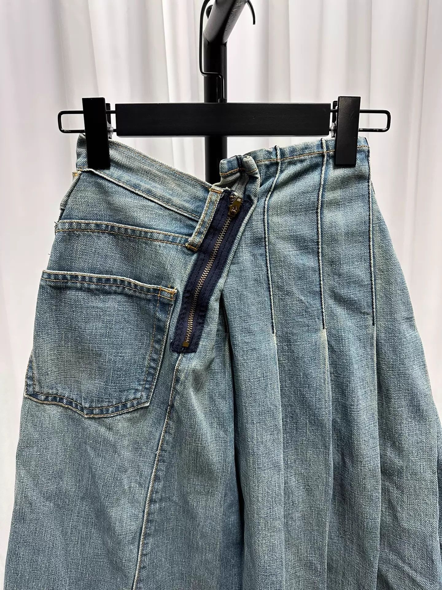 Junya Watanabe Junya Watanabe Deconstructed Reversible Denim Skirt S Size 26" / US 2 / IT 38 - 5 Thumbnail