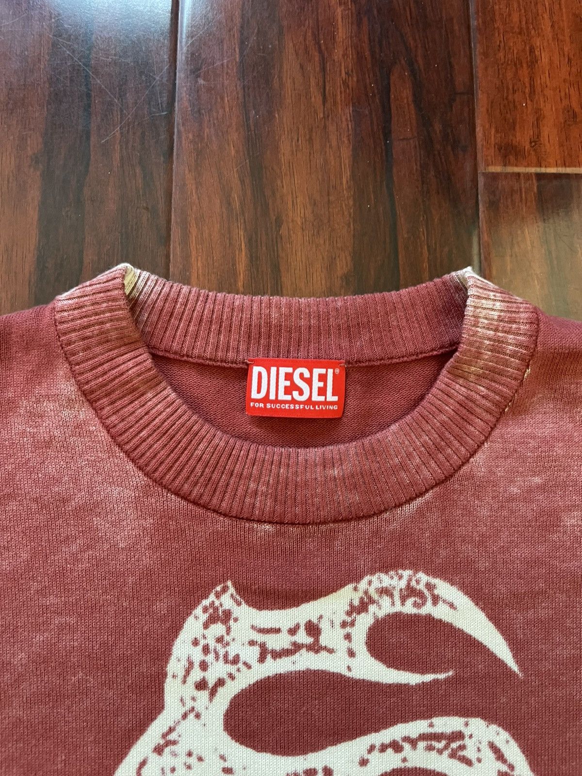 Diesel Diesel K-BELEZ Knitted Sweatshirt Flame Graphic Size M Size US M / EU 48-50 / 2 - 3 Thumbnail