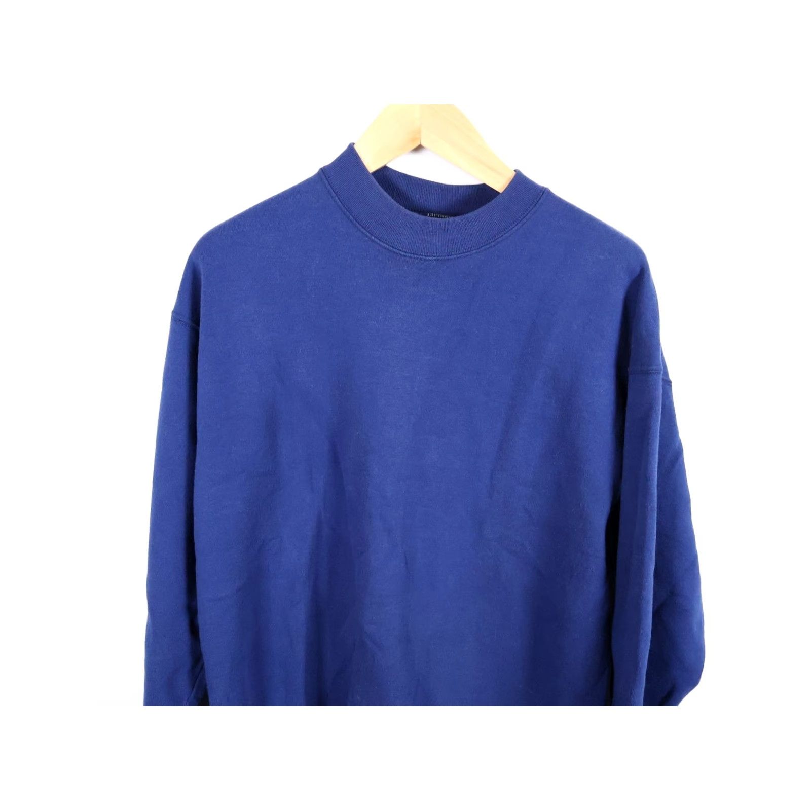 Vintage VINTAGE B.V.D Sweatshirt Mens XL Blue 50/50 Crewneck Pullover USA Tag 90s Retro Hipster Dark Blue Solid Blank Sweater Size US XL / EU 56 / 4 - 4 Thumbnail