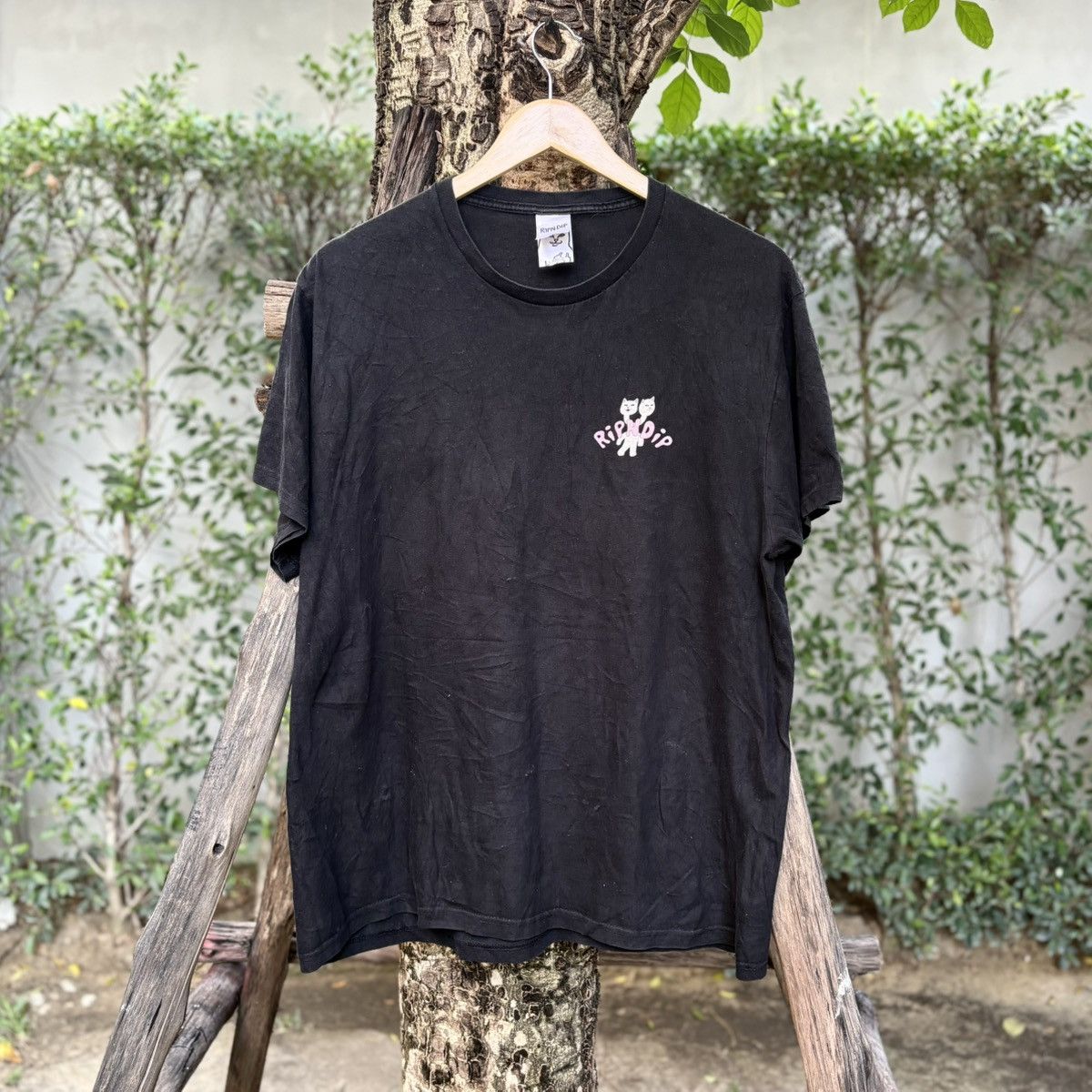 RIPNDIP RIPNDIP Two Headed Cat Graphic T-Shirt Black Size Size US L / EU 52-54 / 3 - 8 Thumbnail