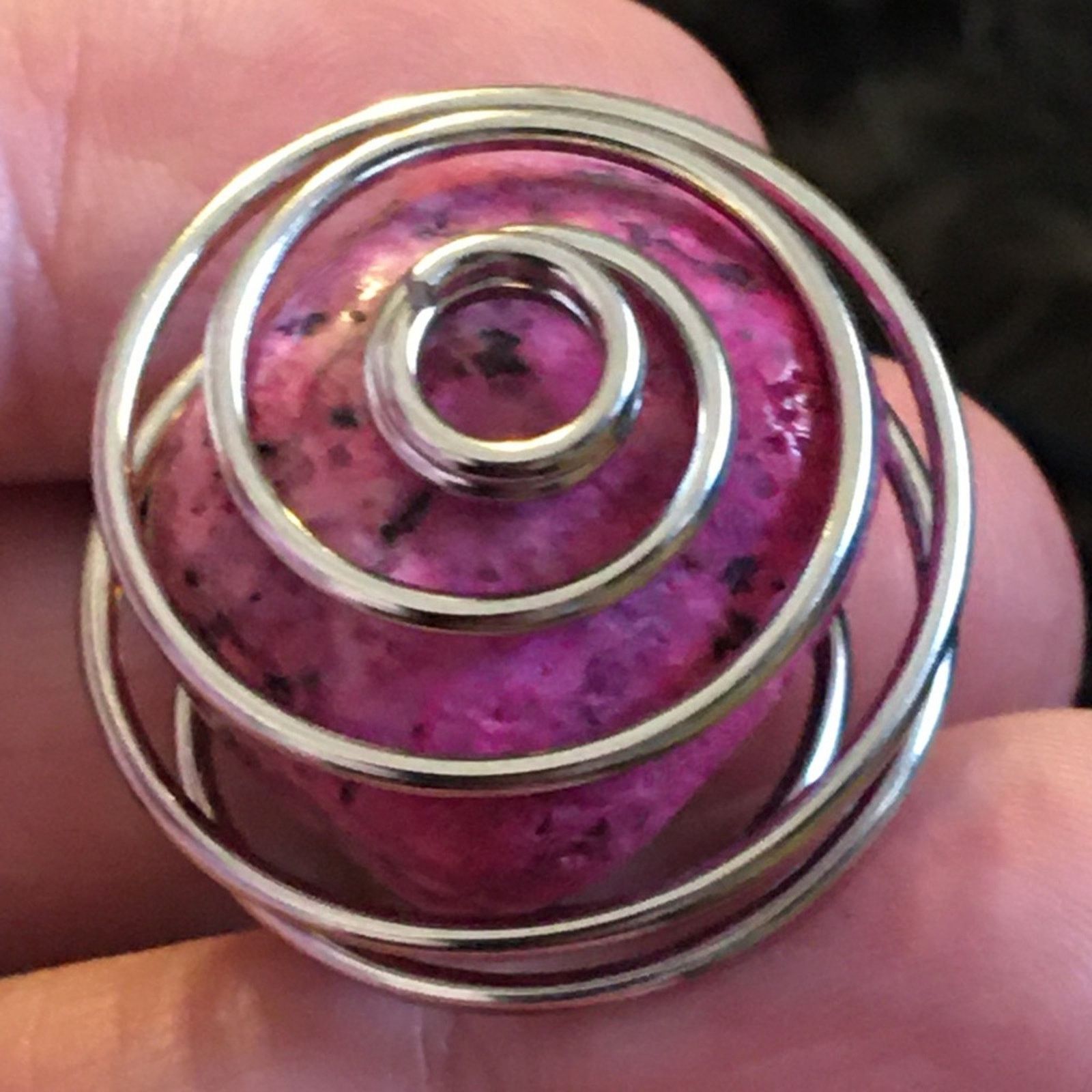Jewelry Dyed pink howlite stone pendant on cord necklace Size ONE SIZE - 6 Thumbnail