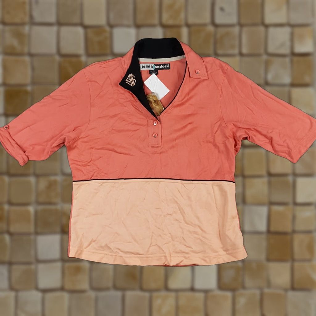 Vintage VINTAGE Jamie Sadock Polo Shirt Womens XS Pink Button Collar Golf Polo Shirt Size XS / US 0-2 / IT 36-38 - 1 Thumbnail