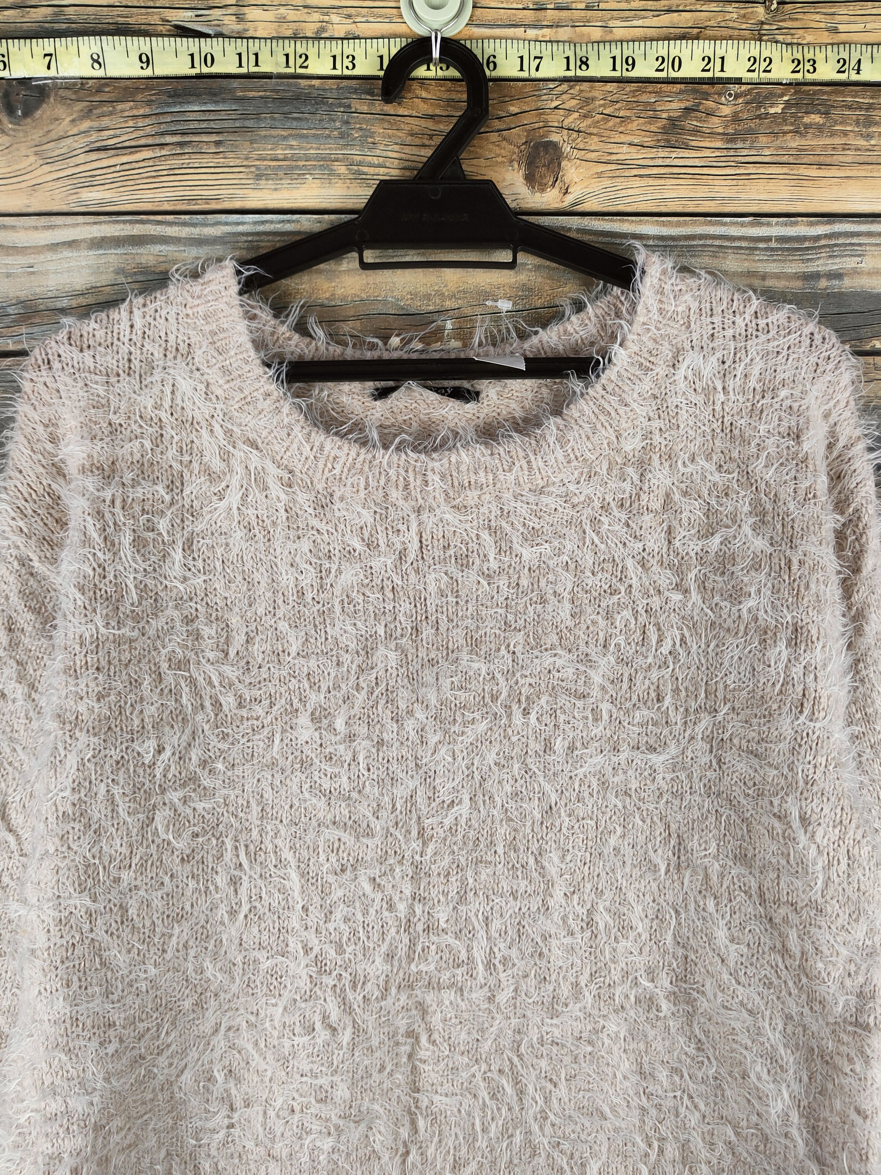 Japanese Brand DL One Way Light Peach Fur Mohair Knitwear #46-462 Size M / US 6-8 / IT 42-44 - 2 Thumbnail