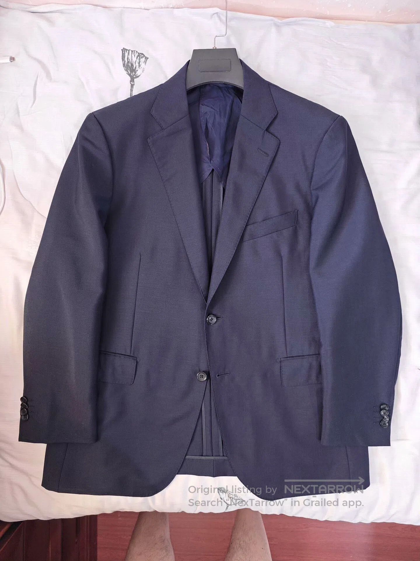 Japanese Brand Navy Wool Blend Blazer. Size US L / EU 52-54 / 3 - 5 Thumbnail