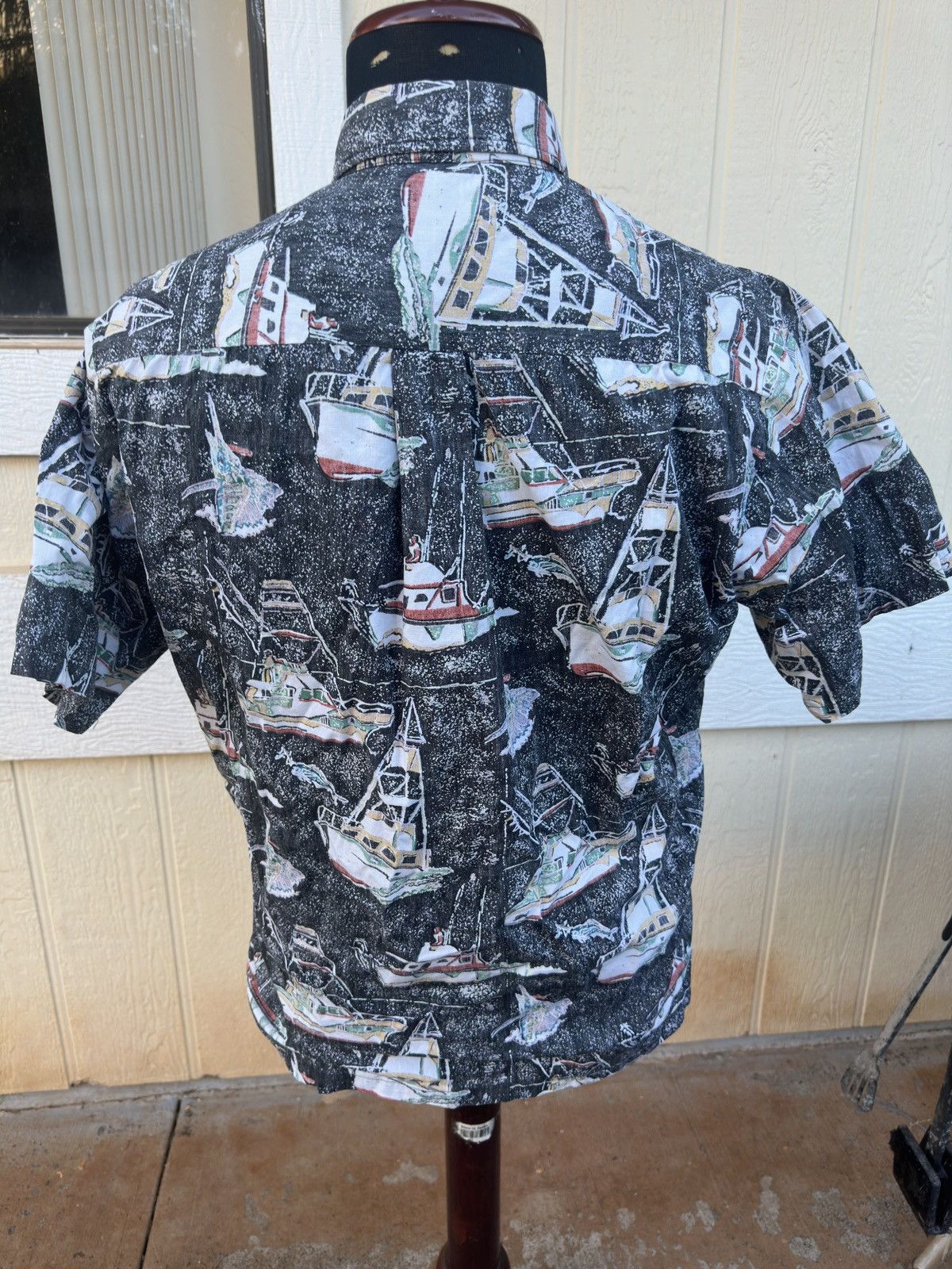 Other PreOwned Kahala Hawaiian Print 3/4 Button Black Men's M Size US M / EU 48-50 / 2 - 2 Thumbnail