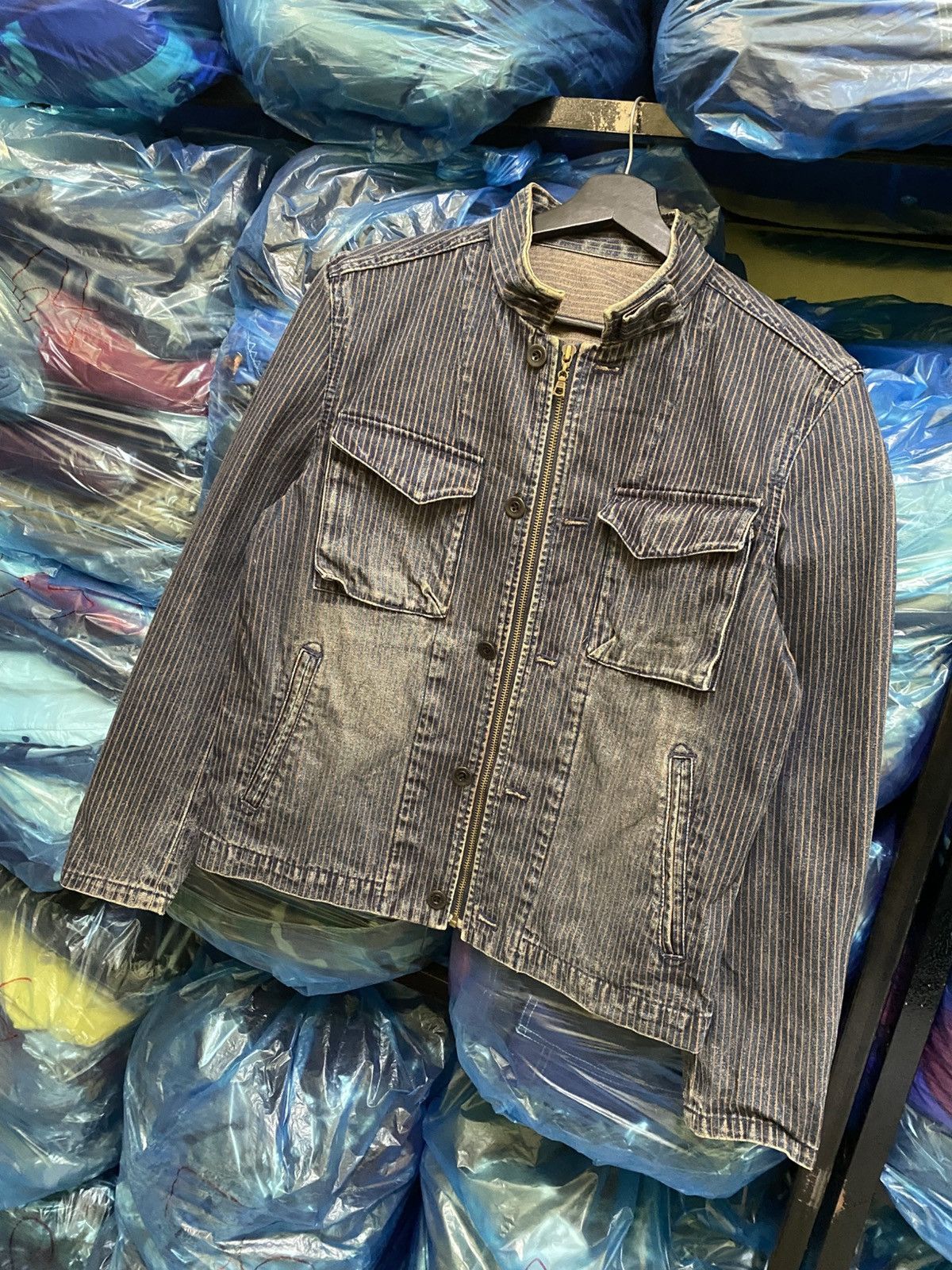 Comme Ca Ism VINTAGE COMME CA ISM INDIGO STRIPE DENIM JACKET Size US M / EU 48-50 / 2 - 5 Thumbnail