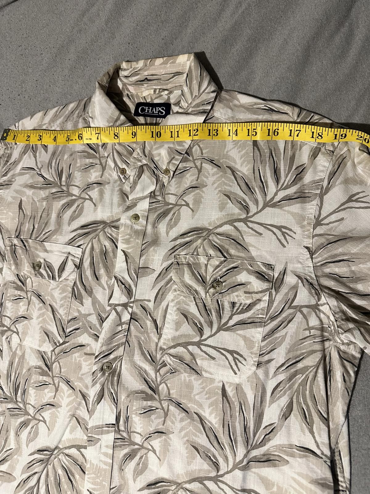 Chaps Chaps Men's Short Sleeve Tropical Leaf Shirt - Size L Size ONE SIZE - 5 Thumbnail