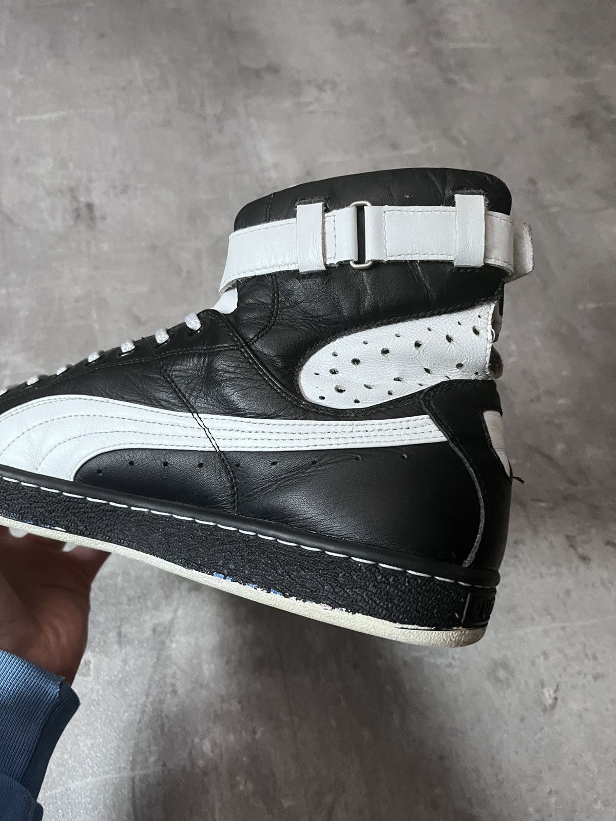 Jil Sander × Puma Jil Sander x Puma leather high boots black white Size US 12 / EU 45 - 14 Thumbnail