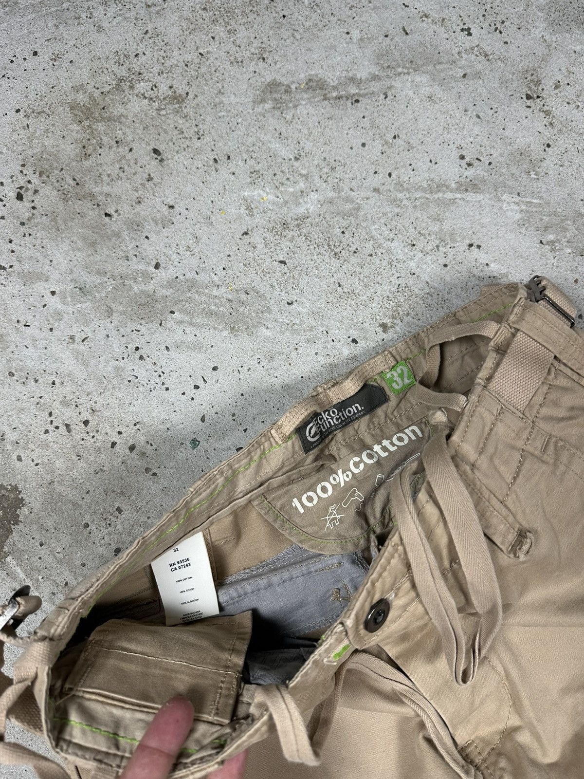 Ecko Unltd. × Vintage Vintage Y2K Ecko Unltd Function Beige Cargo Baggy Pants Size US 32 / EU 48 - 8 Thumbnail