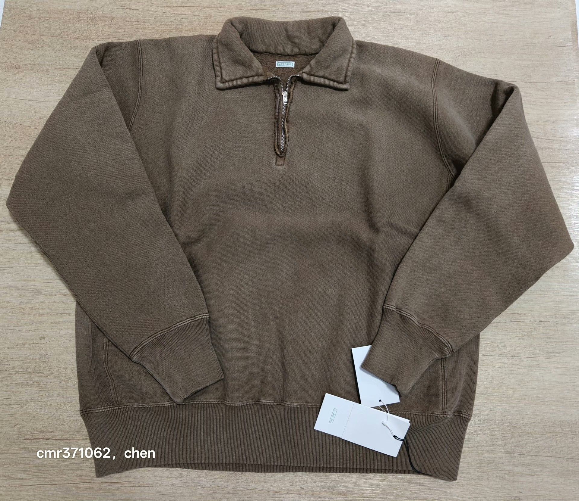 A.PRESSE A.PRESSE 26SS Vintage Distressed Half-Zip Sweatshirt Size US M / EU 48-50 / 2 - 1 Thumbnail