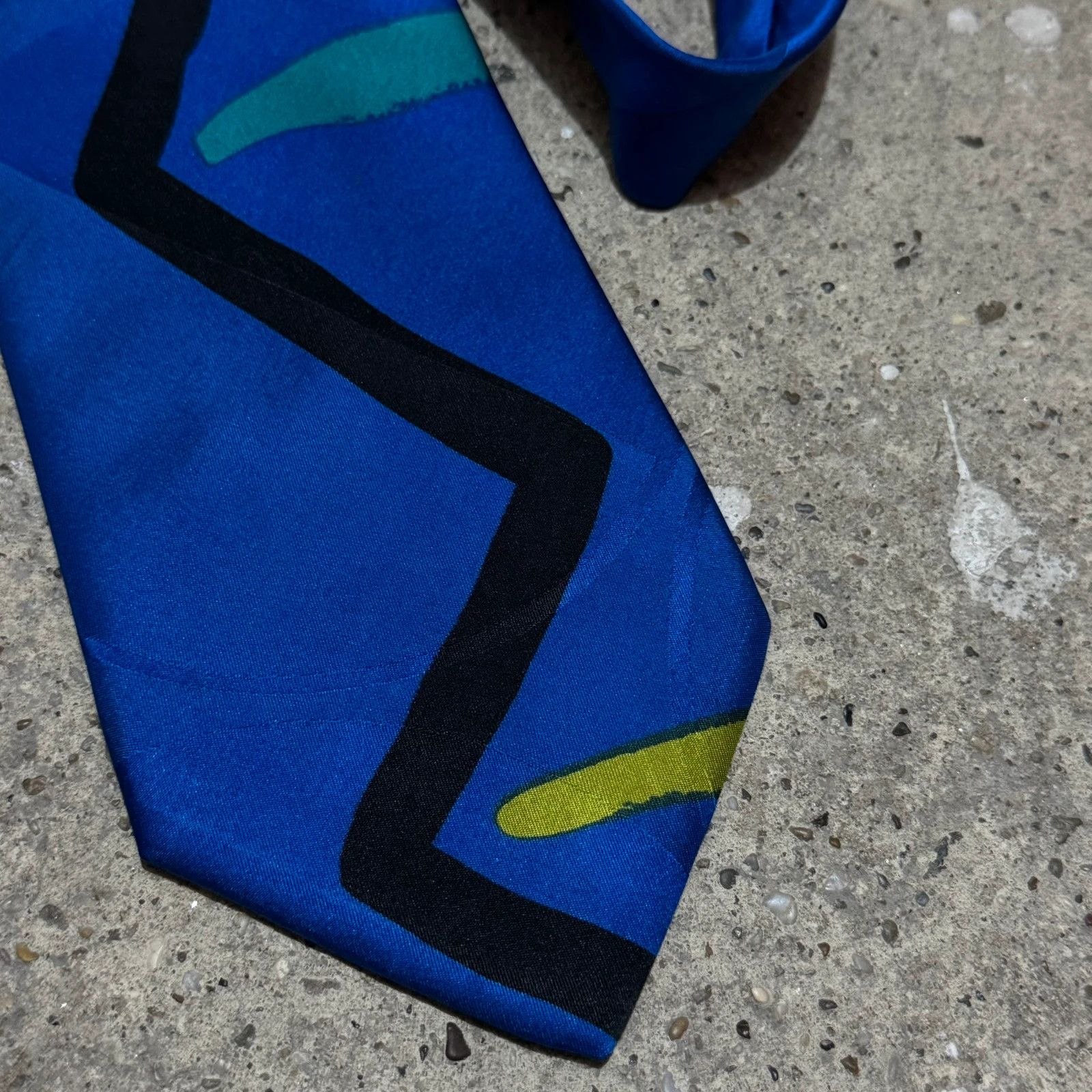 Claude Montana Vintage Claude Montana abstract silk tie Size ONE SIZE - 2 Thumbnail