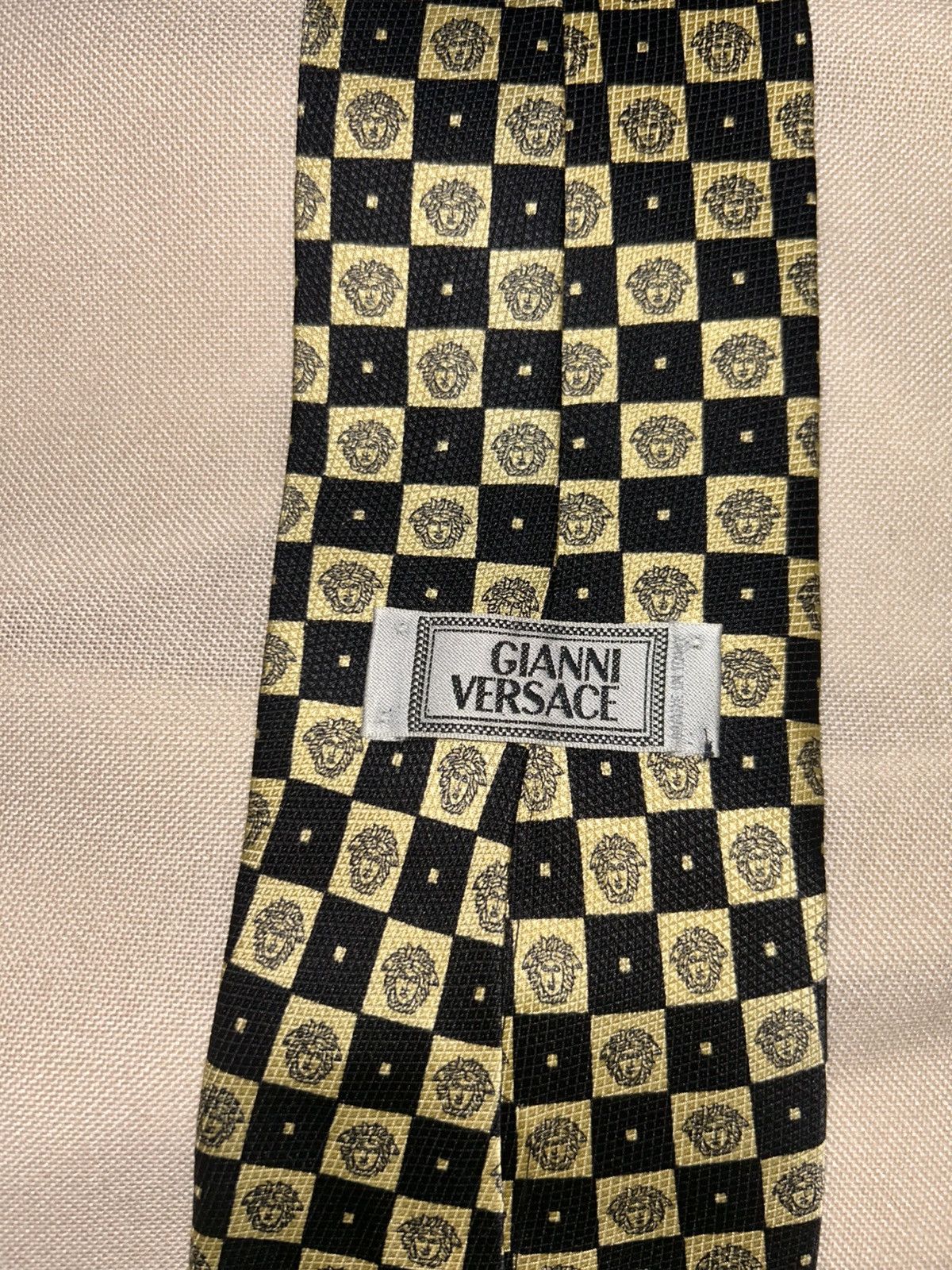 Versace Versace Medusa black gold Silk Mens Tie Size ONE SIZE - 3 Thumbnail