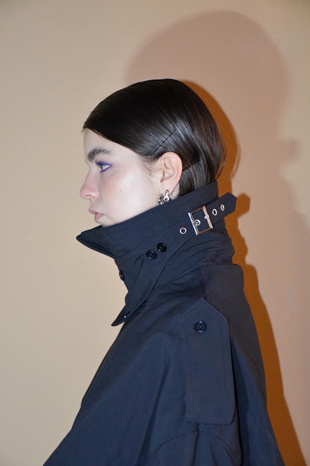 Designer Dark Navy Trench Coat Size L / US 10 / IT 46 - 5 Thumbnail
